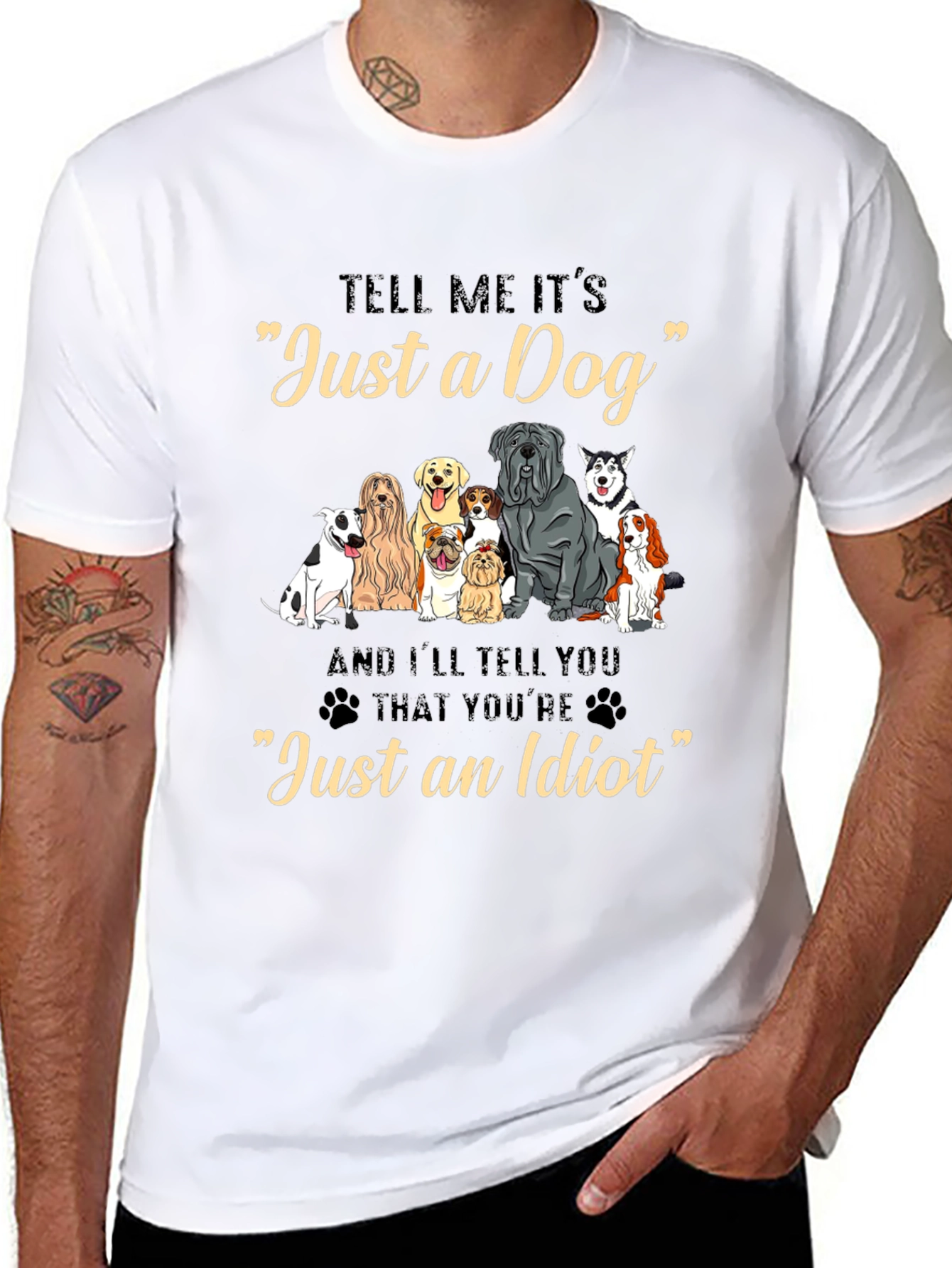 Just a Dog Graphic Tee - Dog Lover T-Shirt
