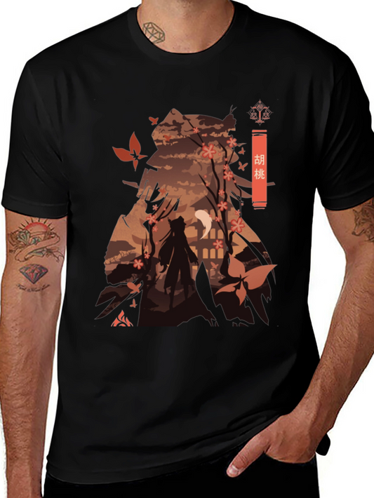 Hu Tao Genshin Impact T-Shirt Anime Graphic Tee