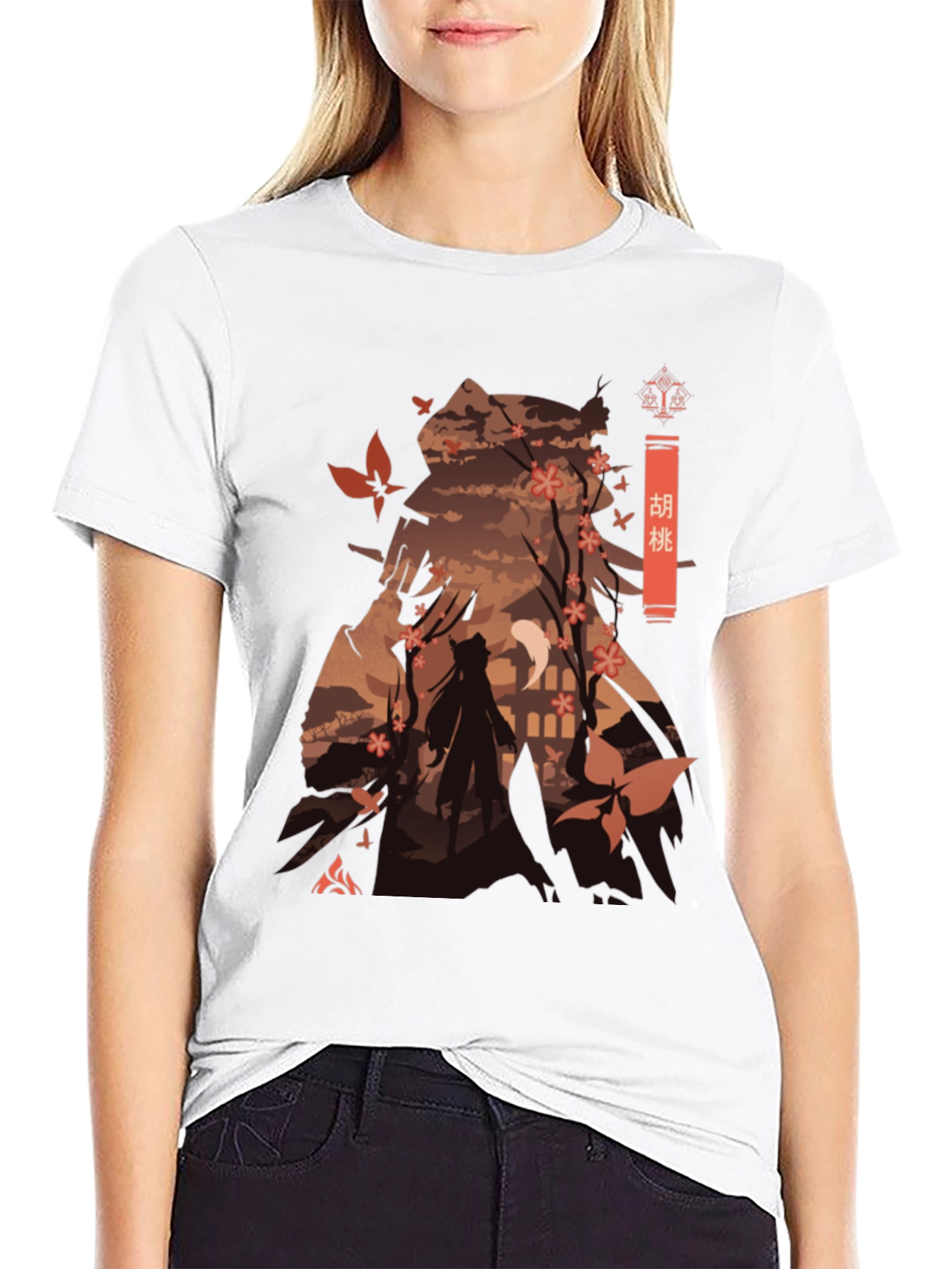 Hu Tao Genshin Impact T-Shirt Anime Graphic Tee