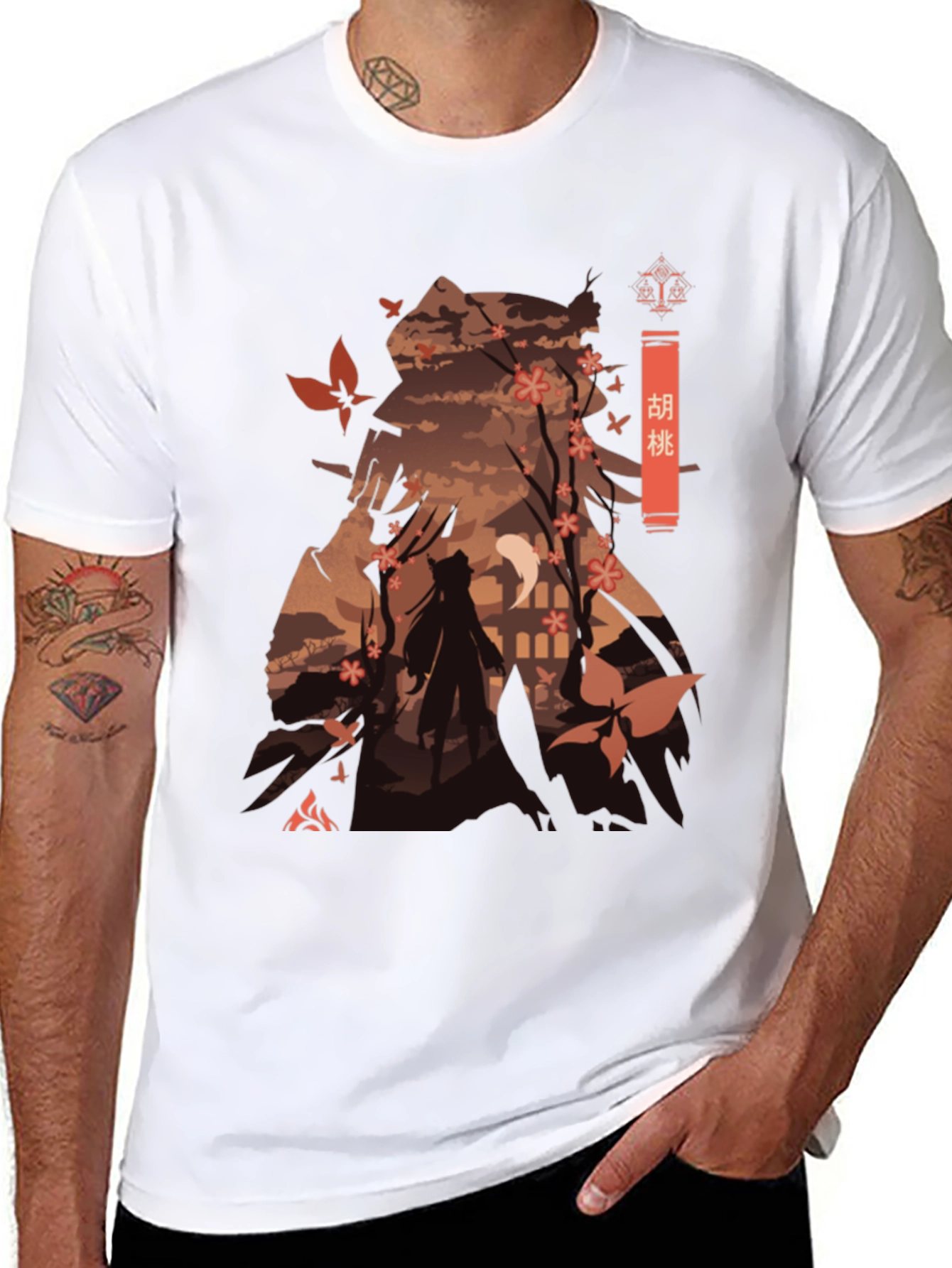Hu Tao Genshin Impact T-Shirt Anime Graphic Tee
