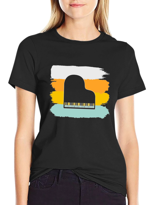 Piano Keys Graphic T-Shirt - Retro Style Tee
