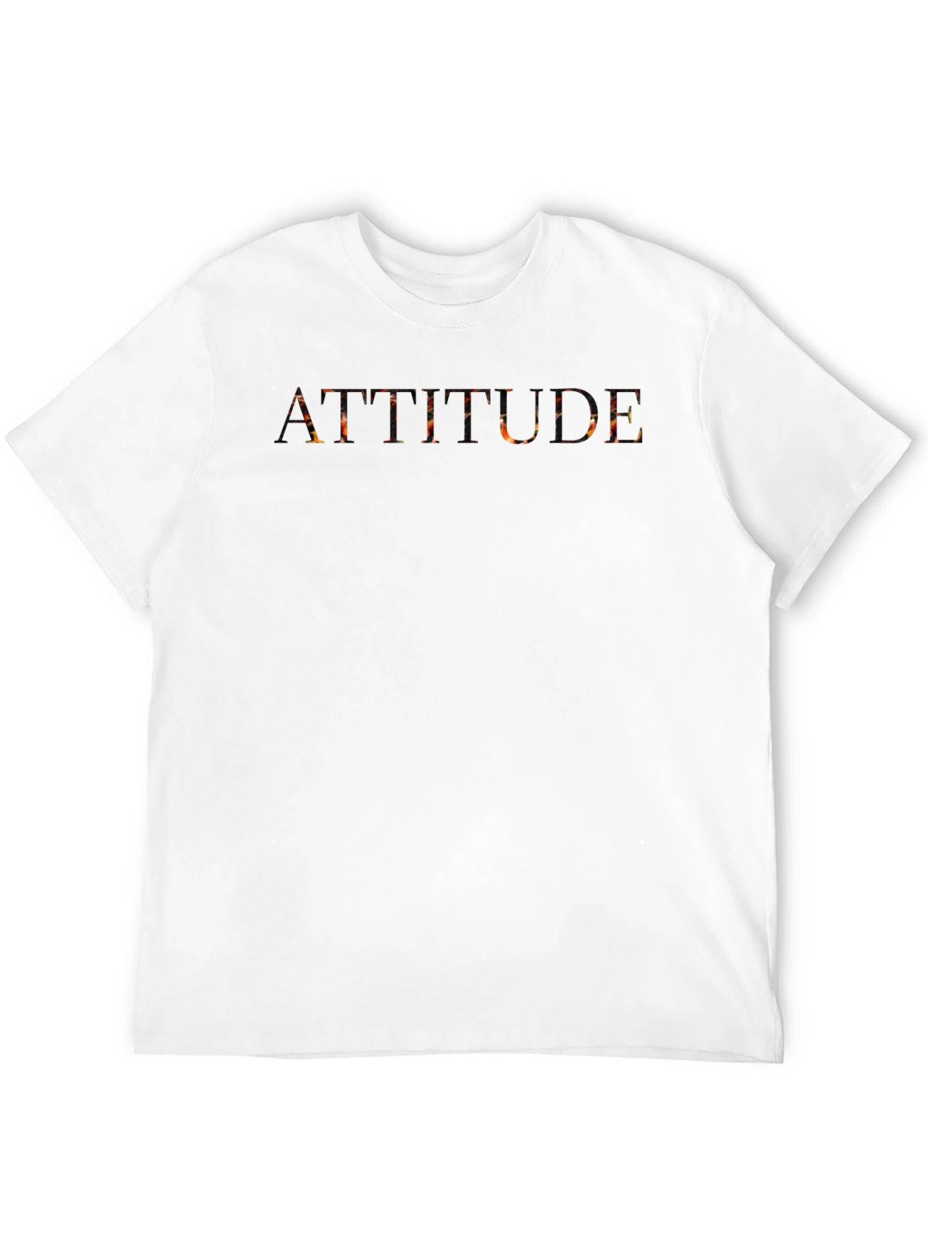 Attitude Graphic Print Crew Neck T-Shirt