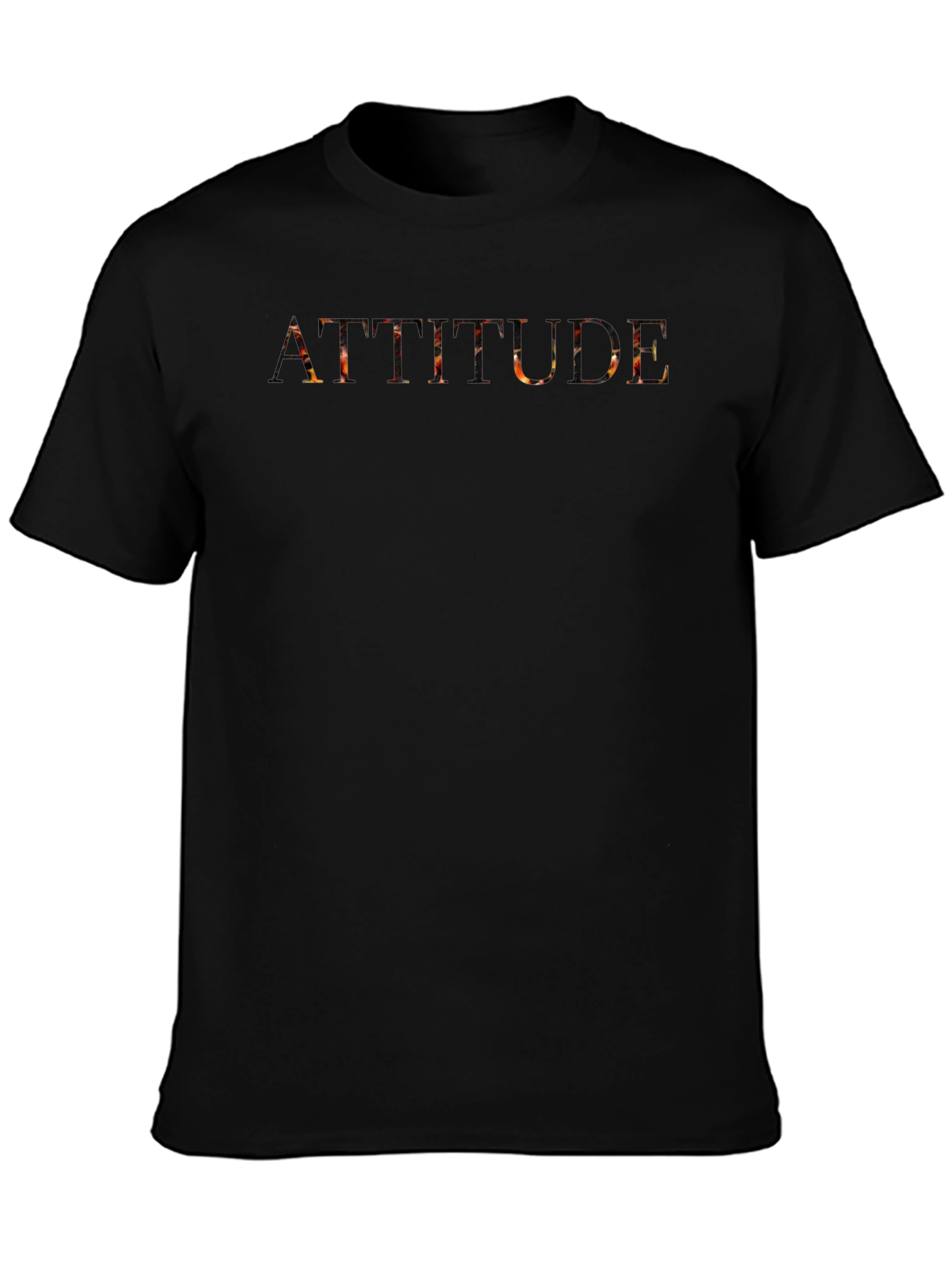Attitude Graphic Print Crew Neck T-Shirt