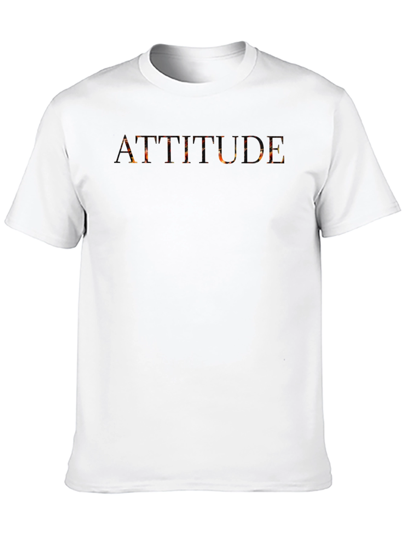 Attitude Graphic Print Crew Neck T-Shirt