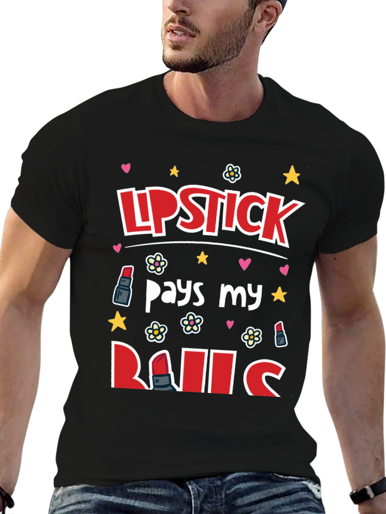 Lipstick Pays My Bills Graphic T-Shirt