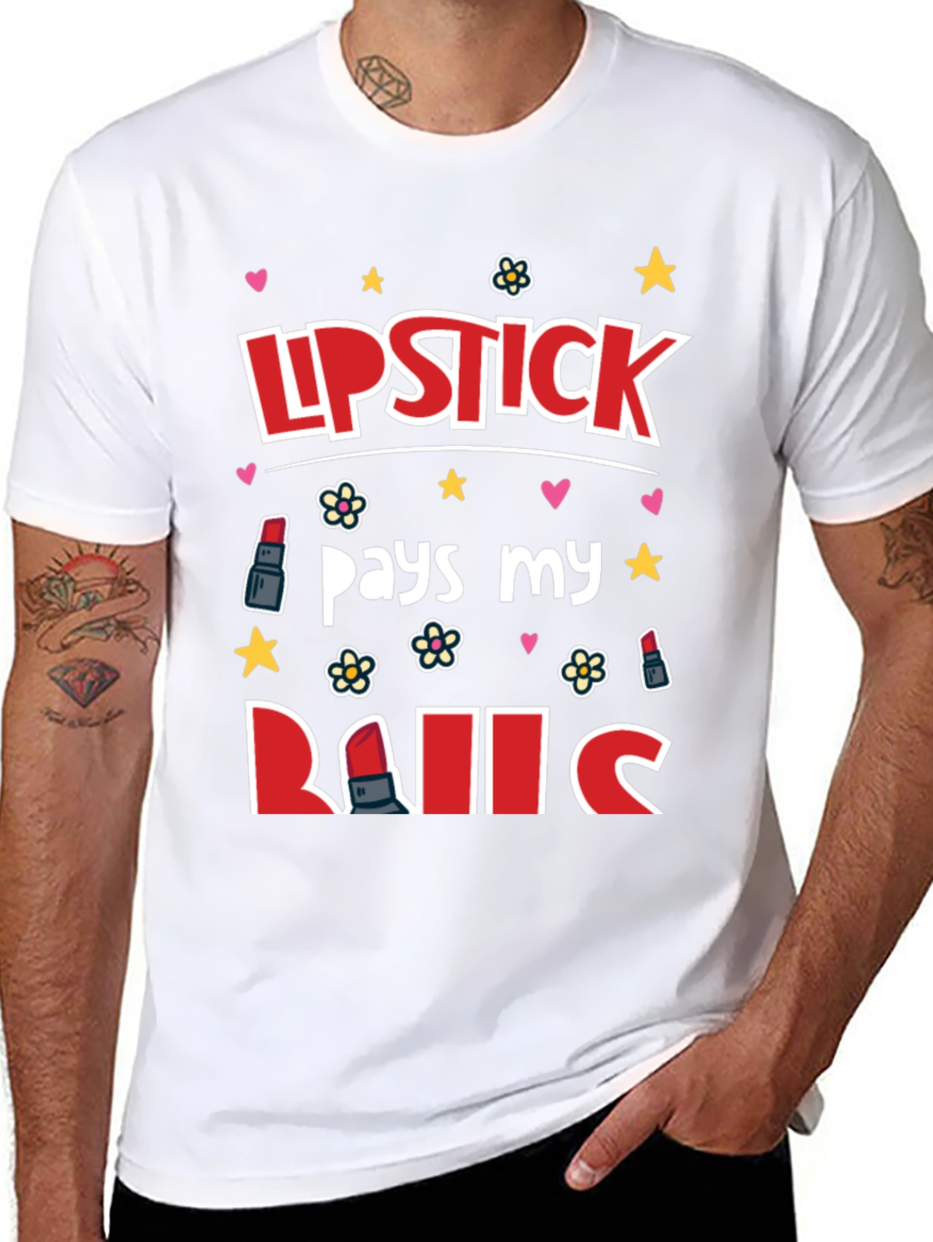 Lipstick Pays My Bills Graphic T-Shirt
