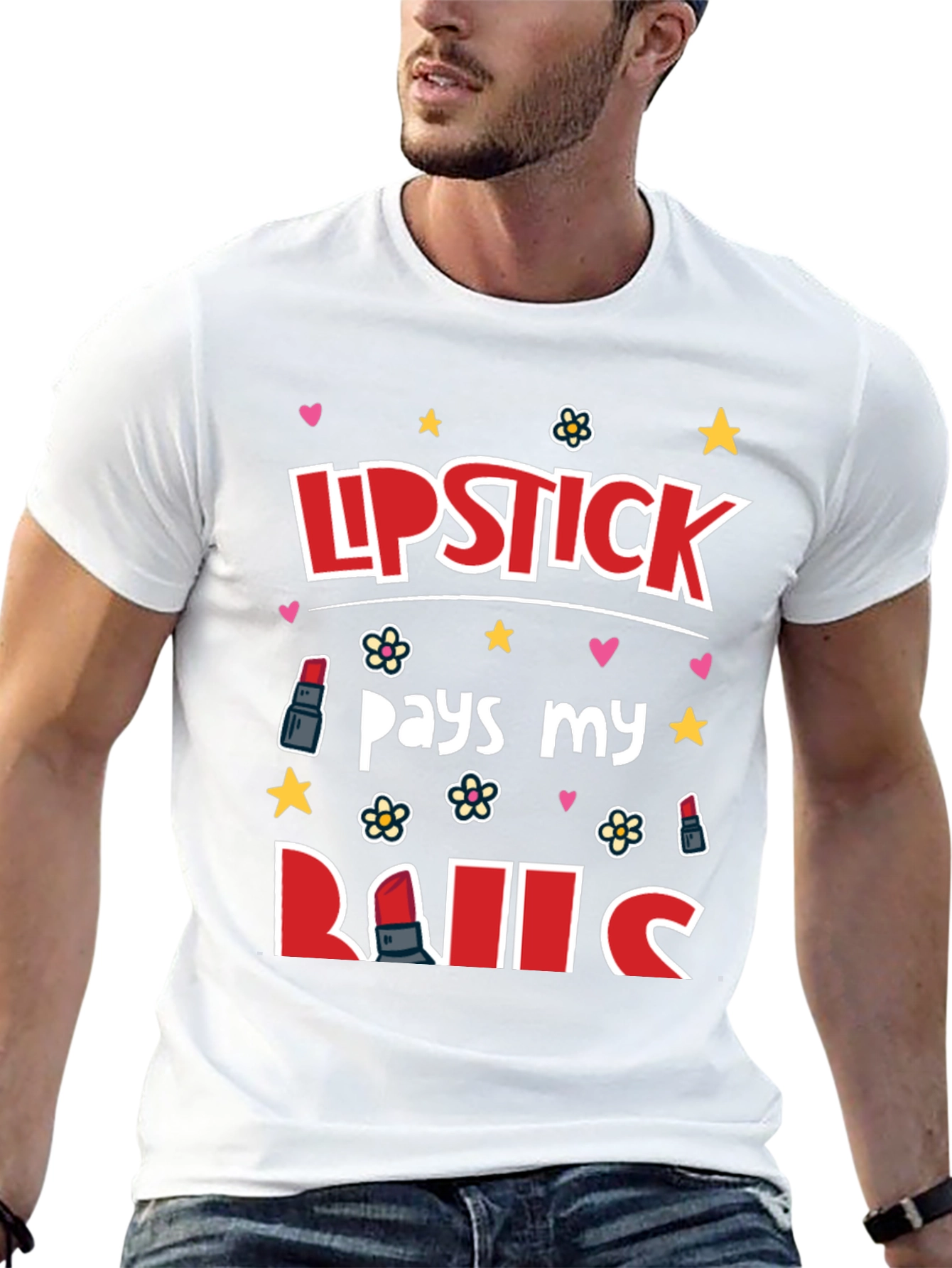 Lipstick Pays My Bills Graphic T-Shirt