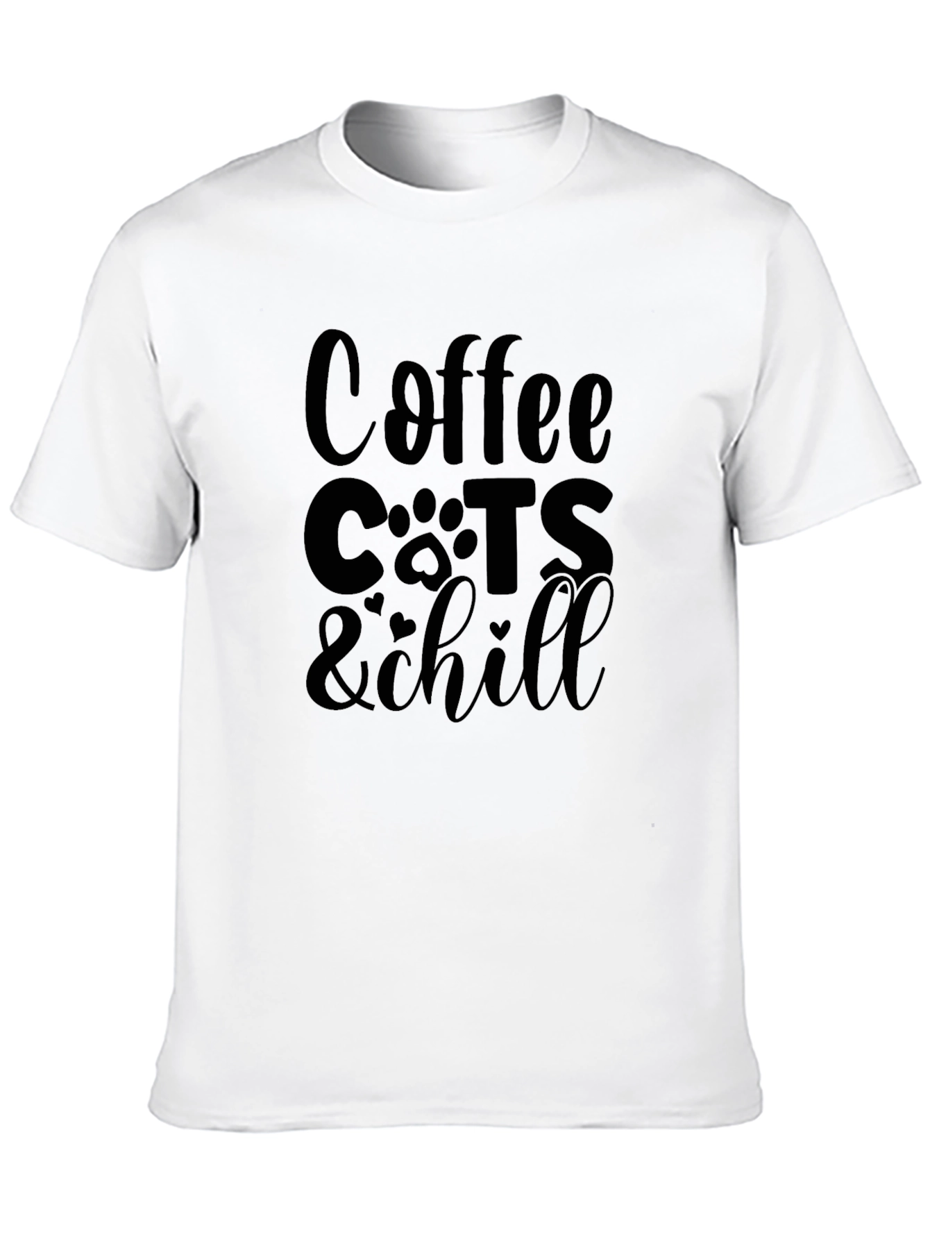 Coffee Cats & Chill Black Graphic Tee