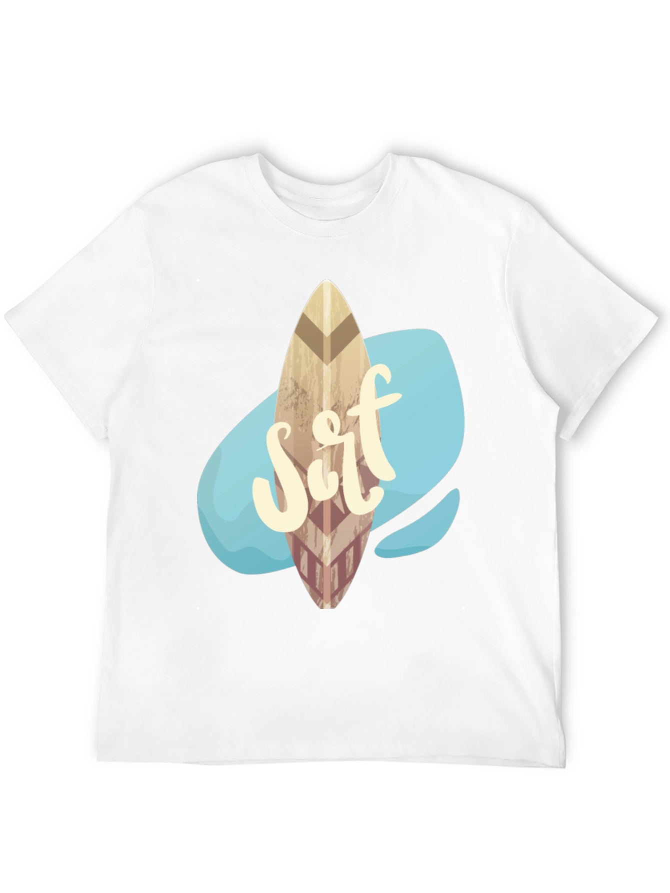 Surfboard Graphic Tee - Black Casual Shirt