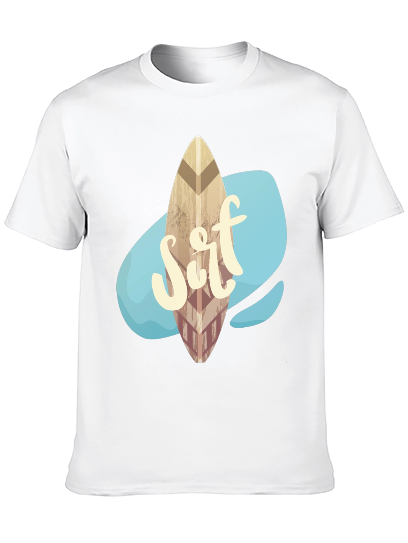 Surfboard Graphic Tee - Black Casual Shirt