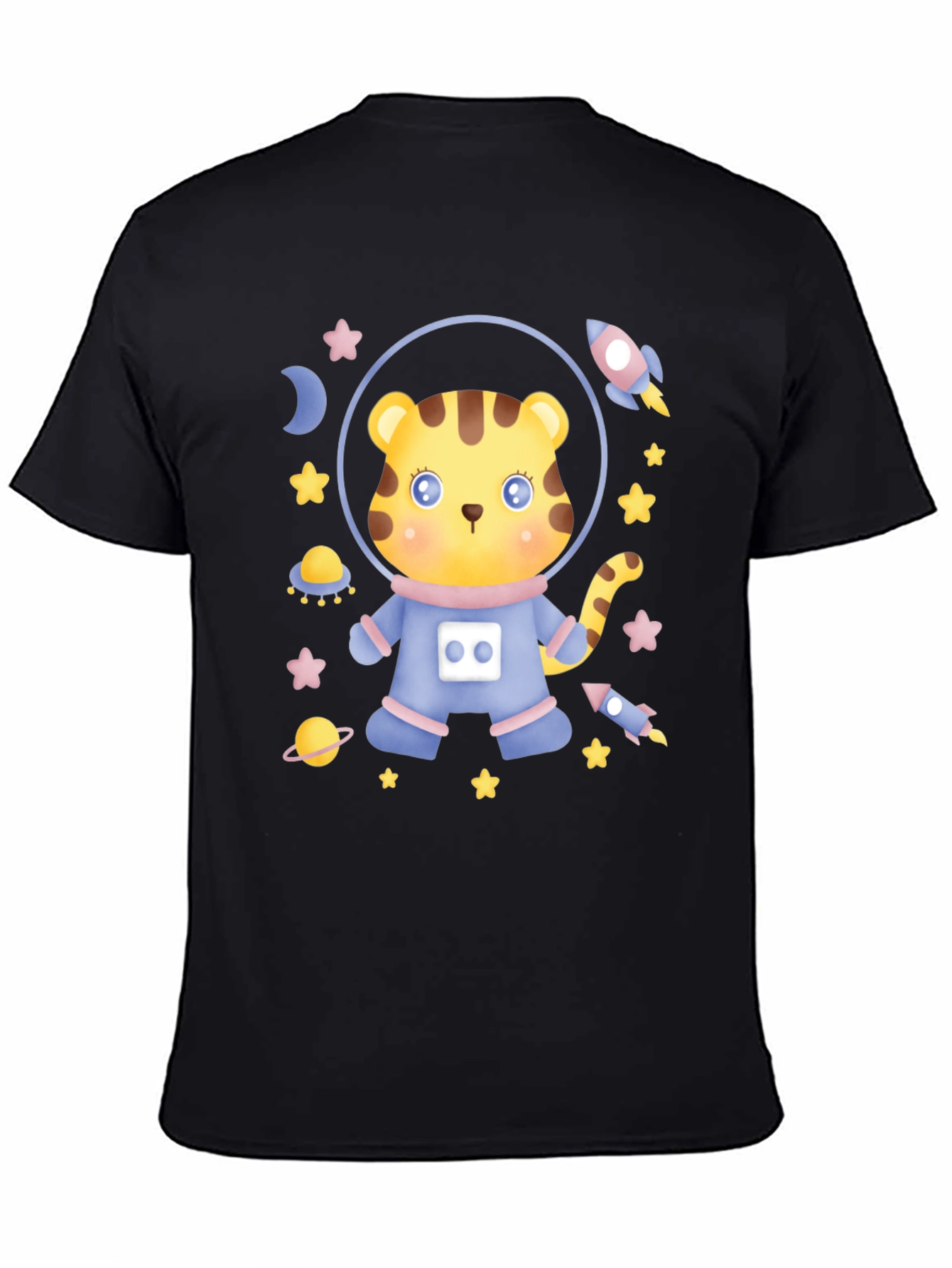 Astronaut Tiger Graphic T-Shirt - Space Adventure