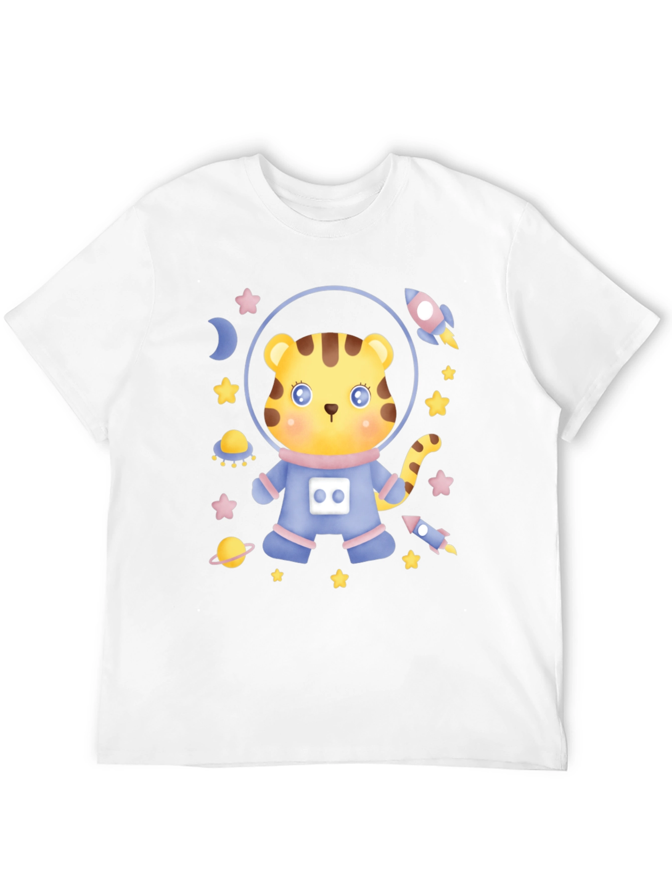 Astronaut Tiger Graphic T-Shirt - Space Adventure