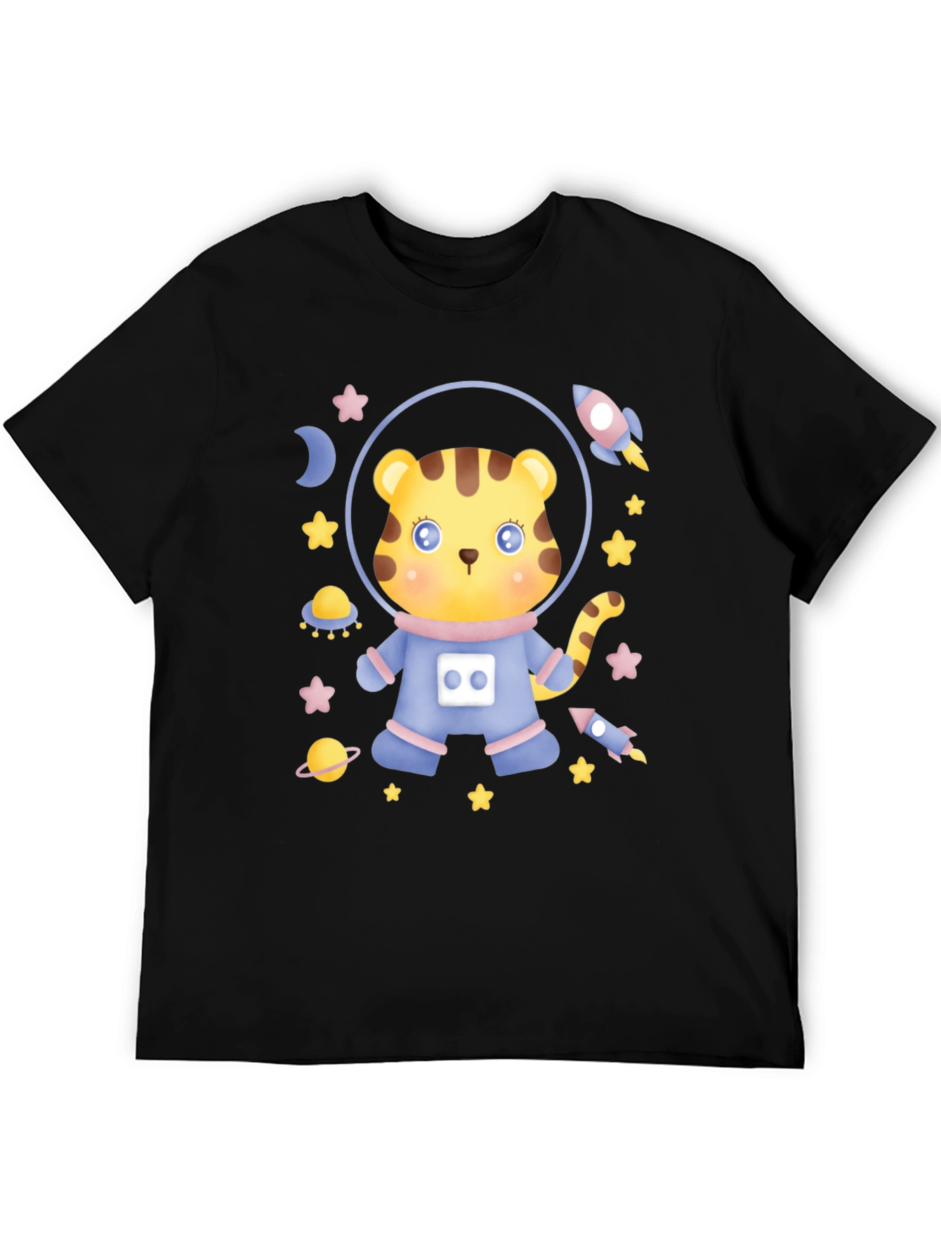 Astronaut Tiger Graphic T-Shirt - Space Adventure