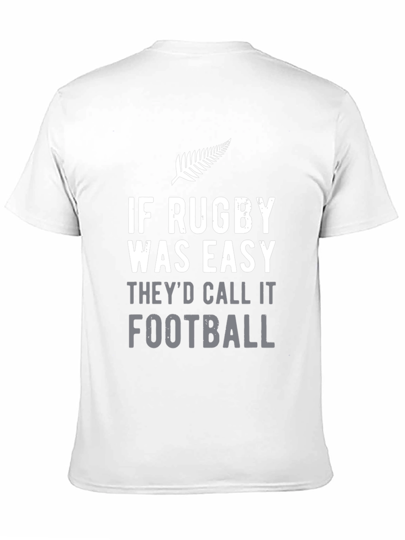 Rugby vs Football Graphic T-Shirt - Black