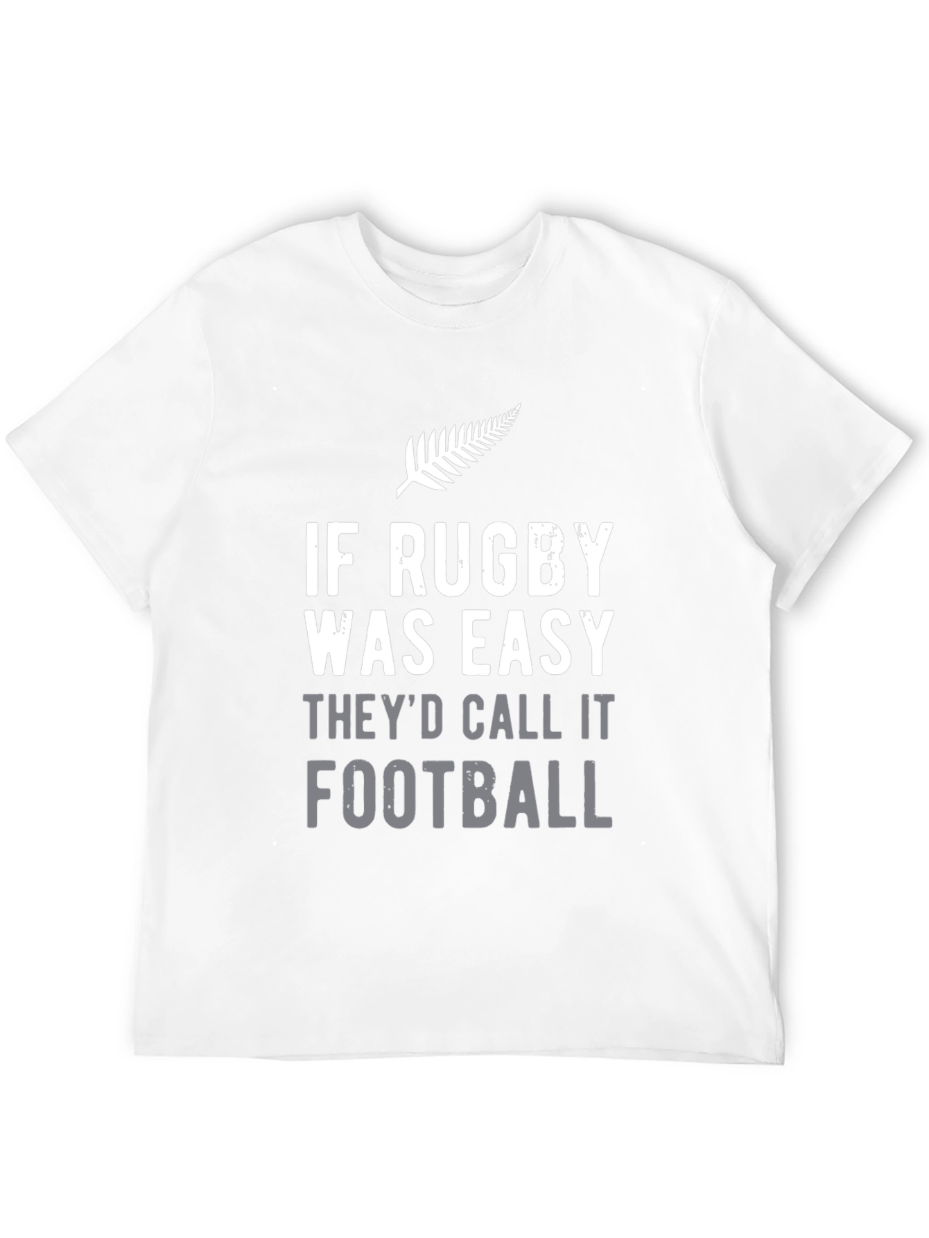 Rugby vs Football Graphic T-Shirt - Black