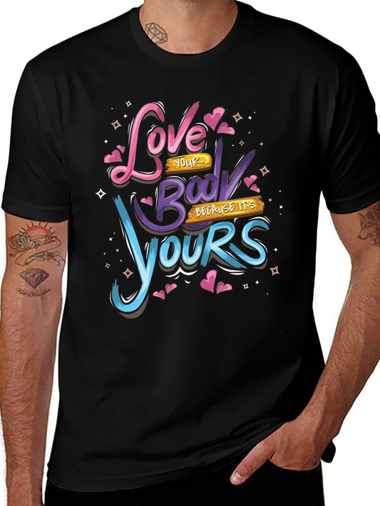 Love Your Body Black Graphic Tee