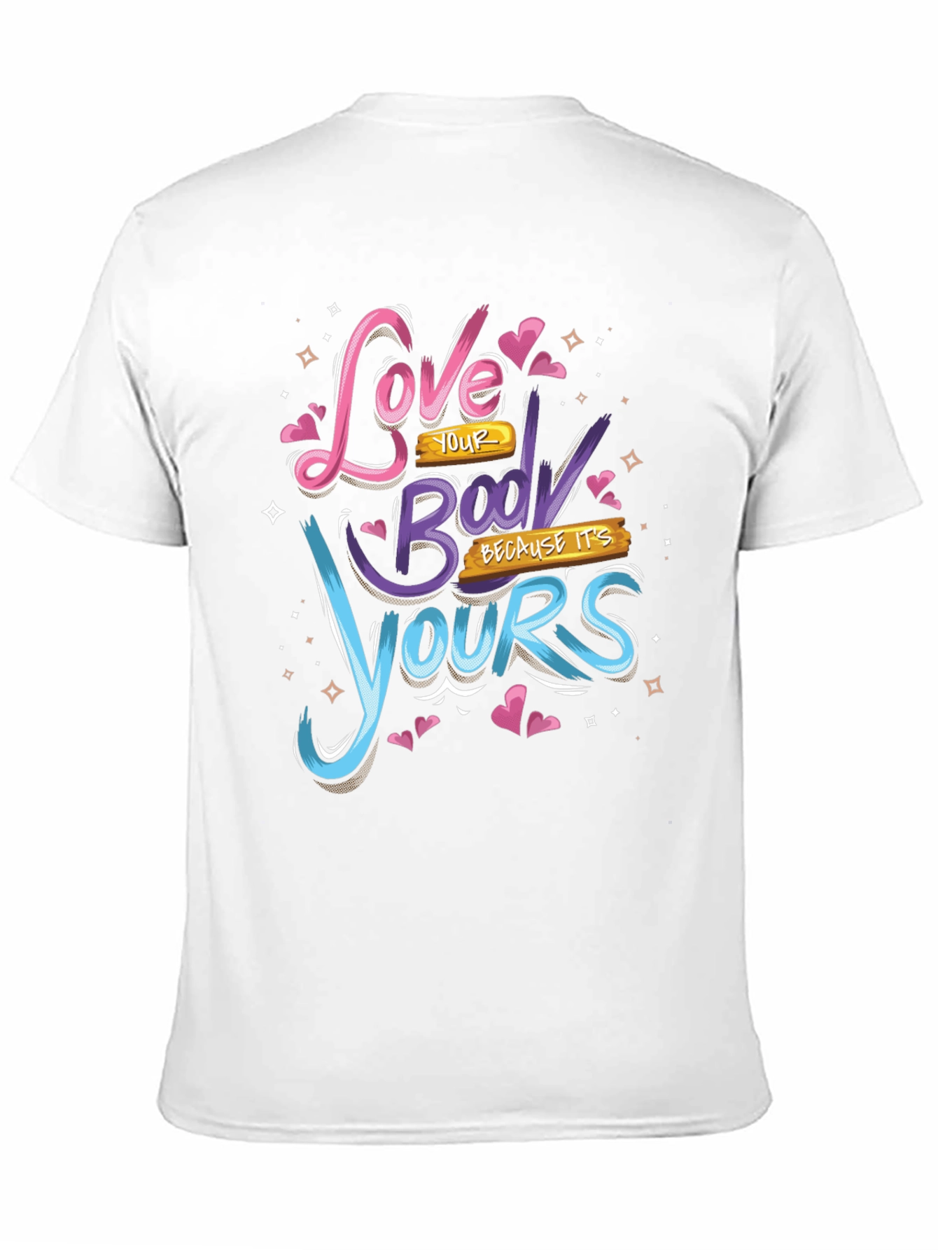 Love Your Body Black Graphic Tee