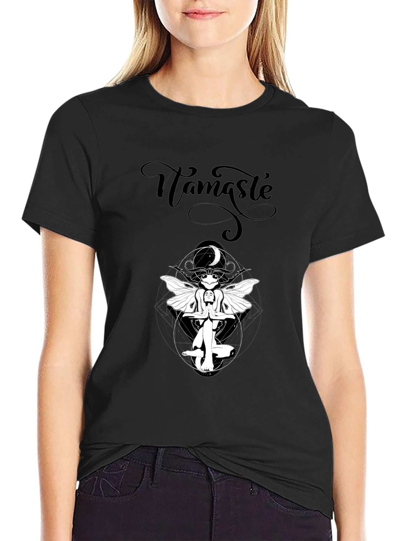 Namaste Graphic Black T-Shirt