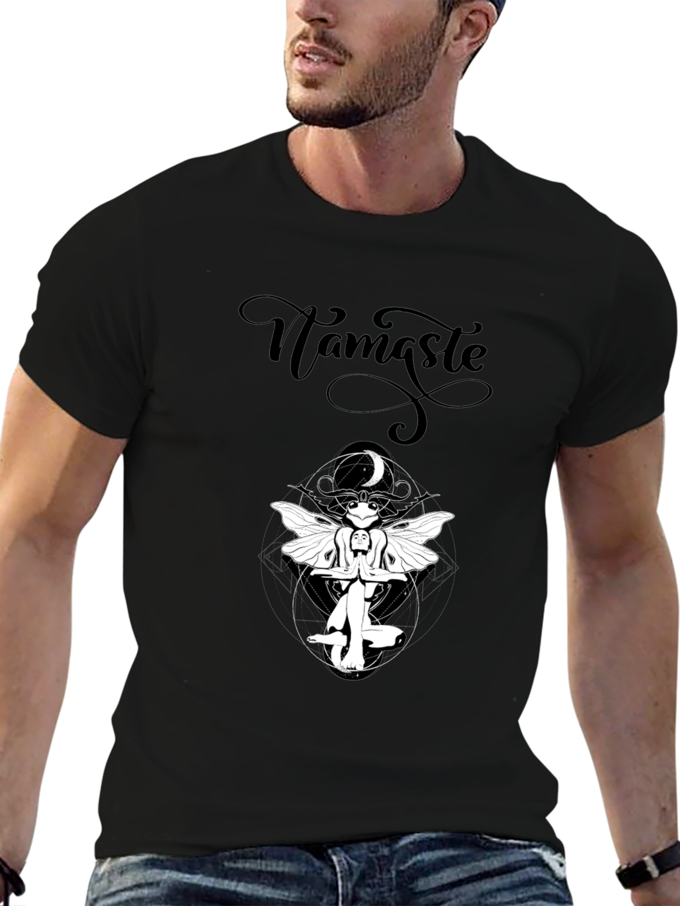 Namaste Graphic Black T-Shirt