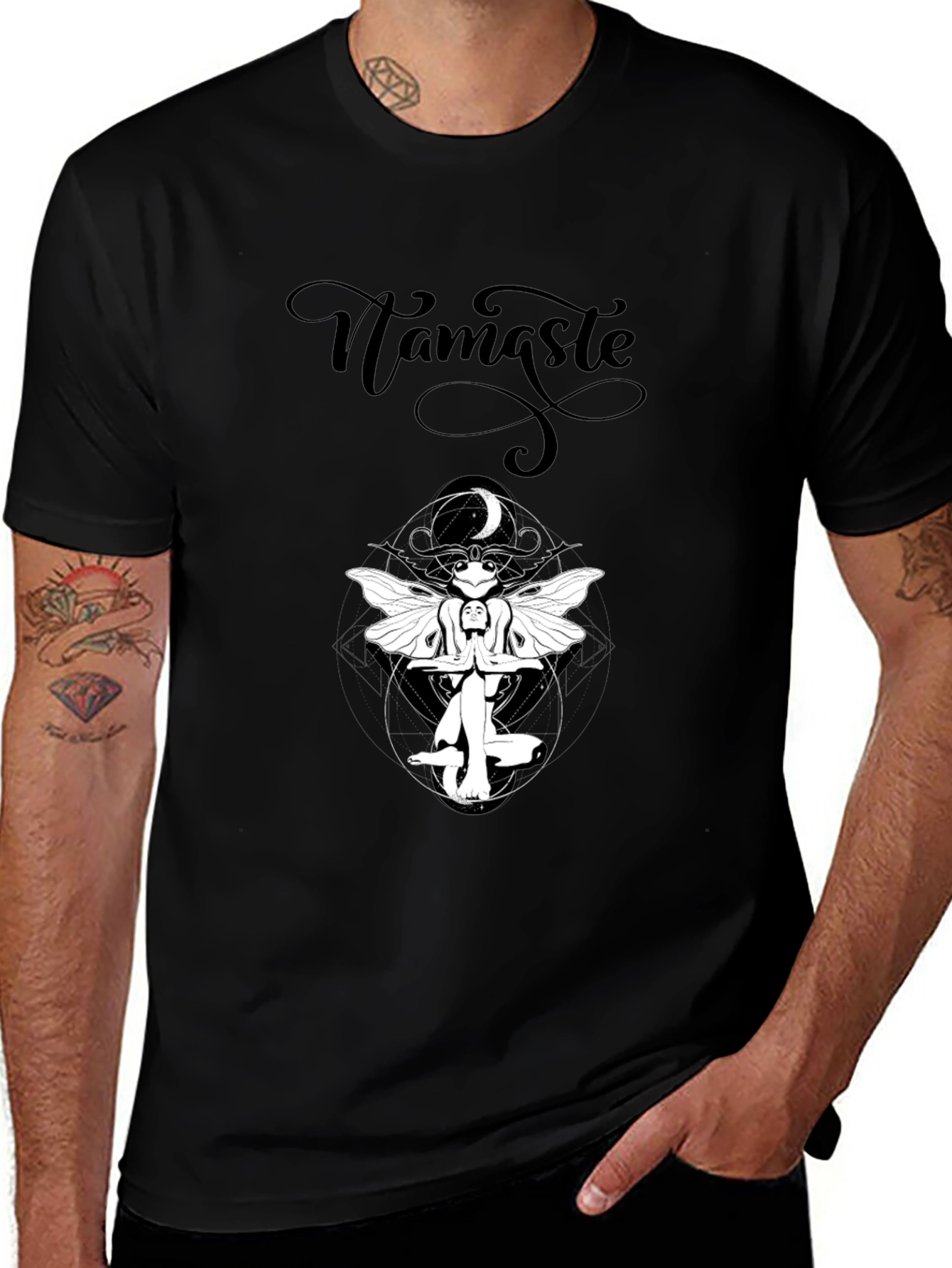 Namaste Graphic Black T-Shirt
