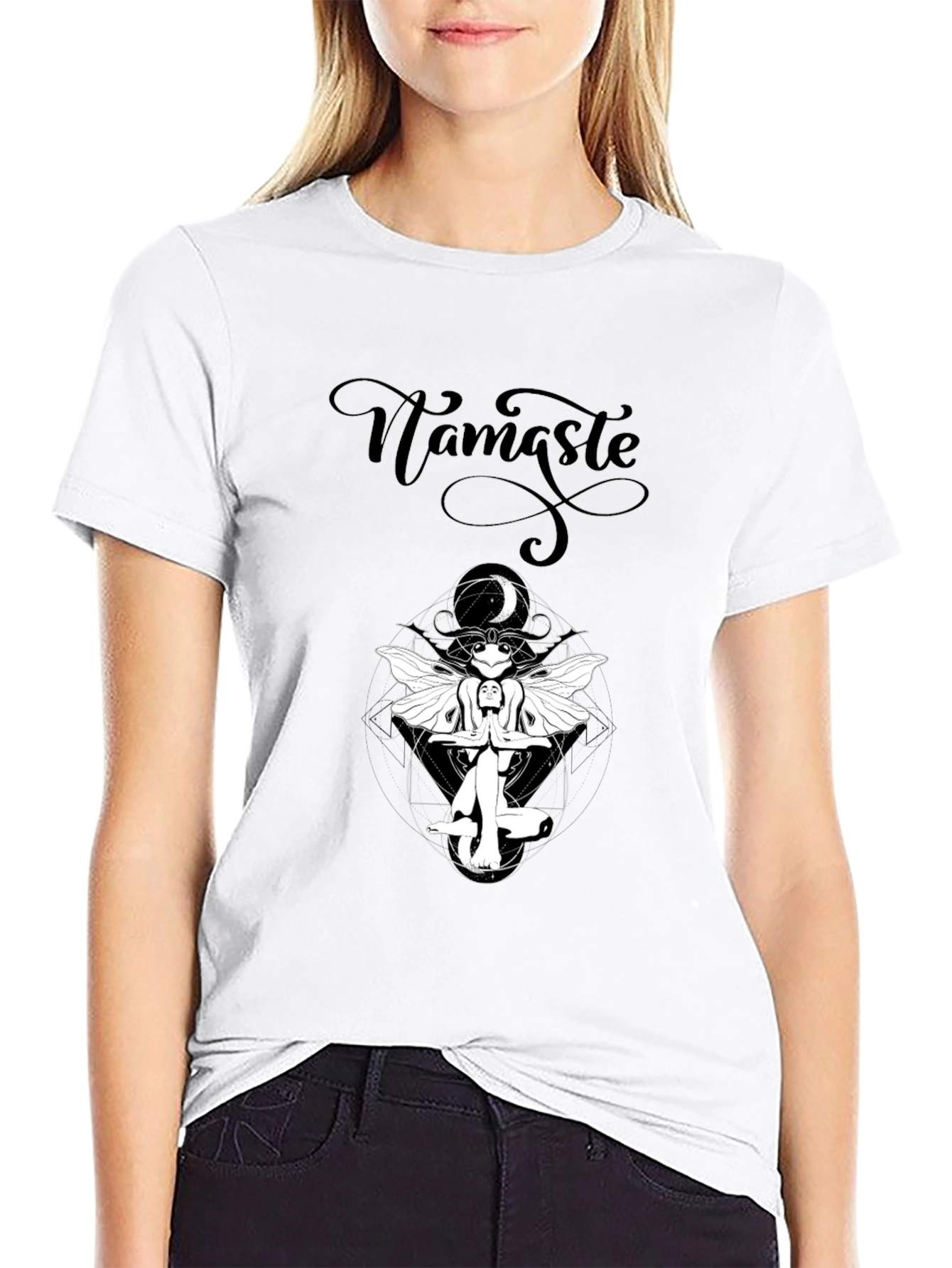 Namaste Graphic Black T-Shirt