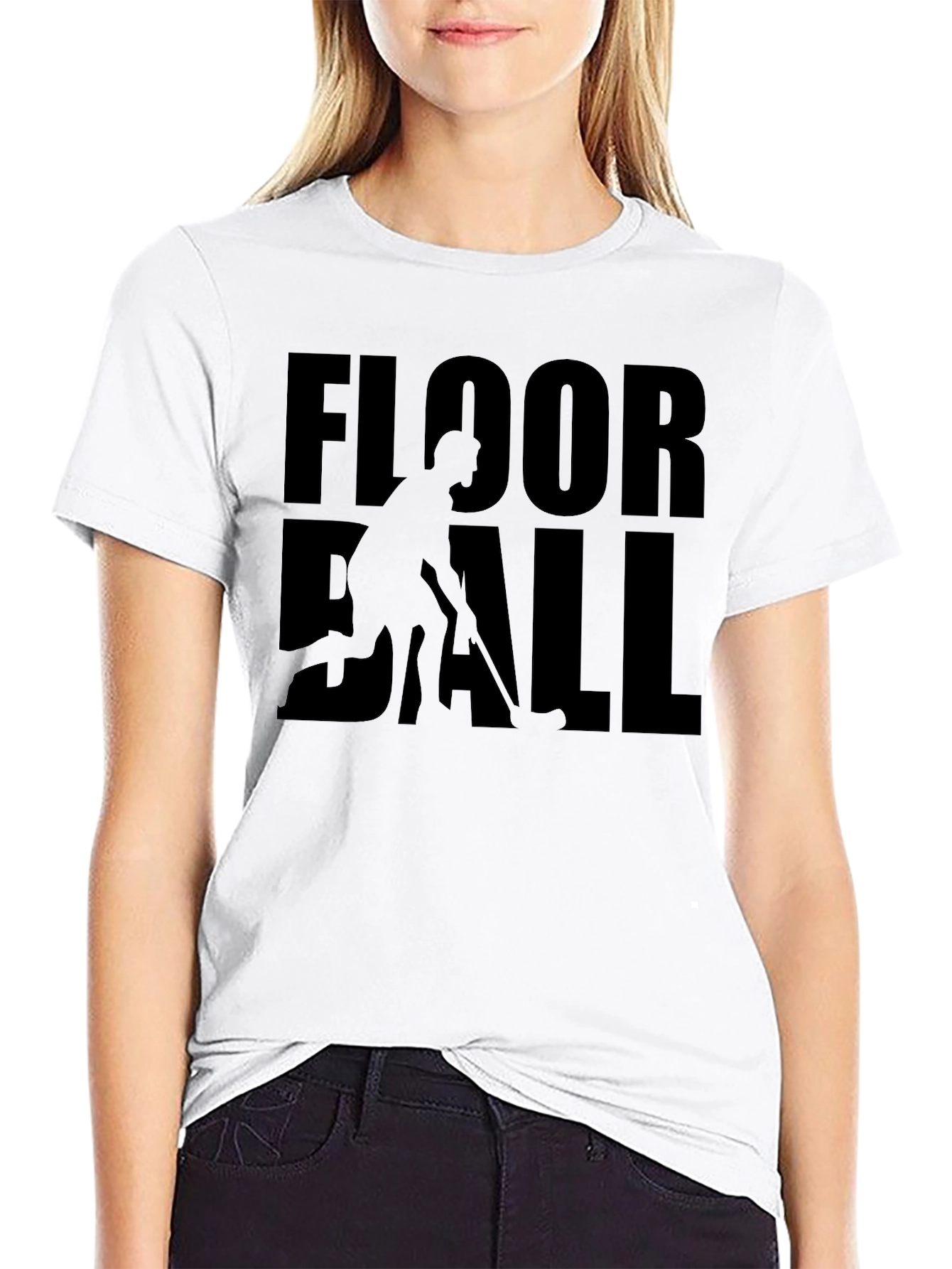 Floorball Player Graphic T-Shirt