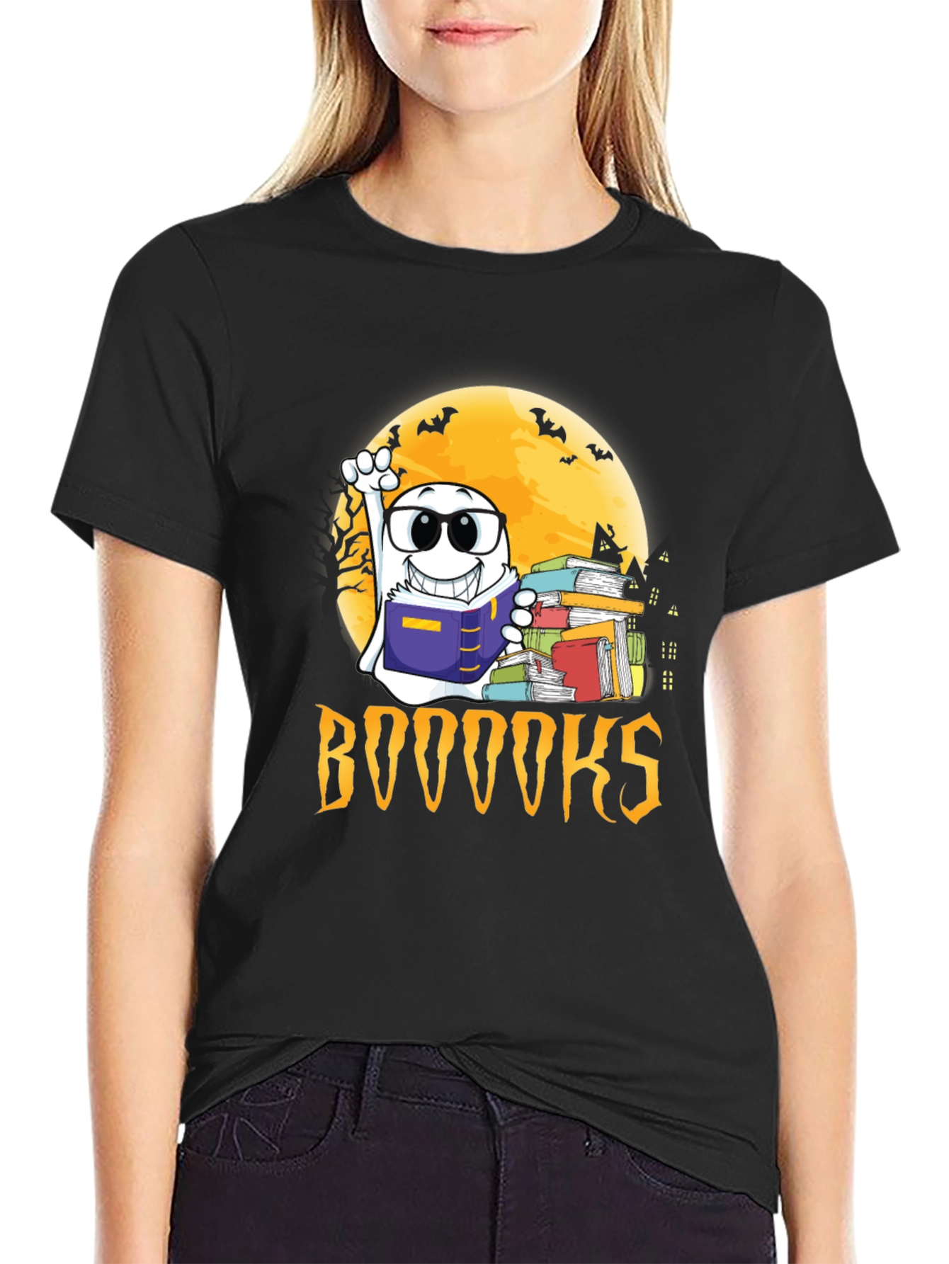 Halloween Ghost Reading BOOOOOKS T-Shirt