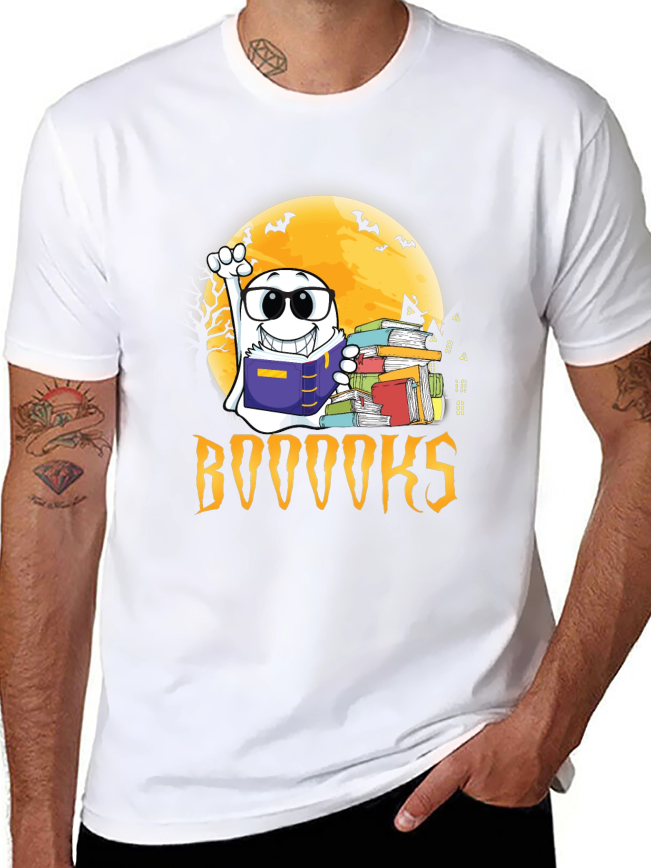 Halloween Ghost Reading BOOOOOKS T-Shirt