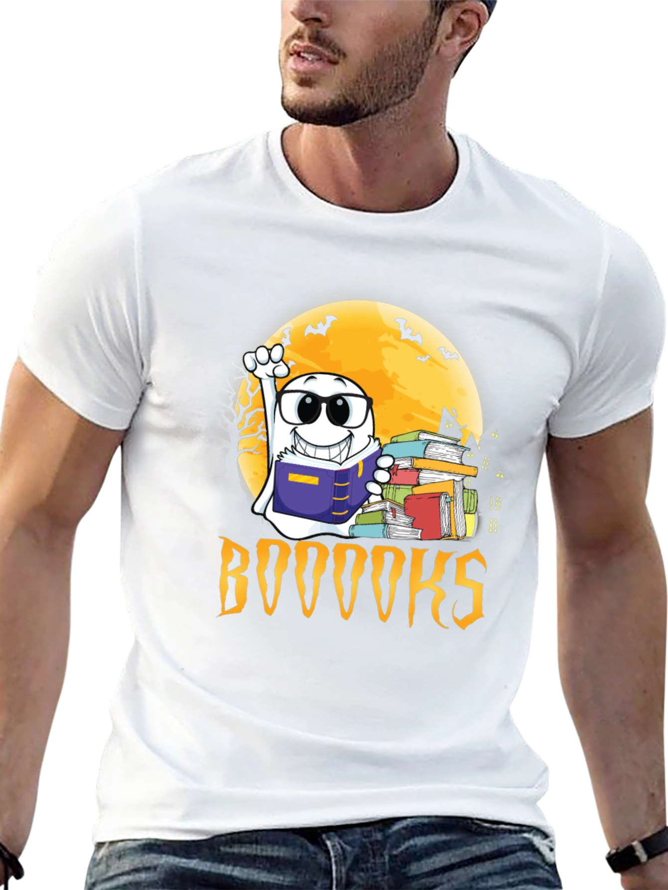 Halloween Ghost Reading BOOOOOKS T-Shirt