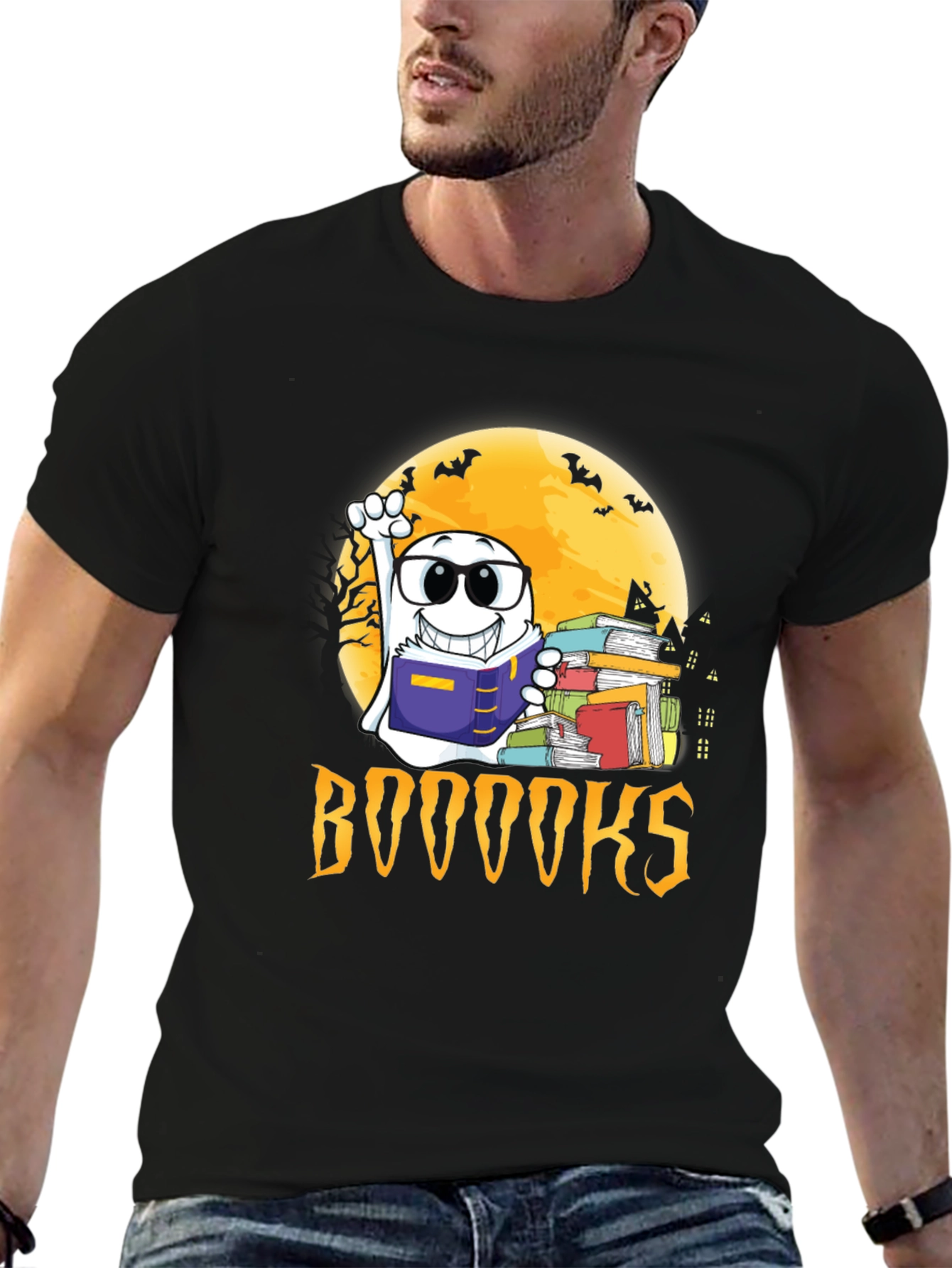 Halloween Ghost Reading BOOOOOKS T-Shirt
