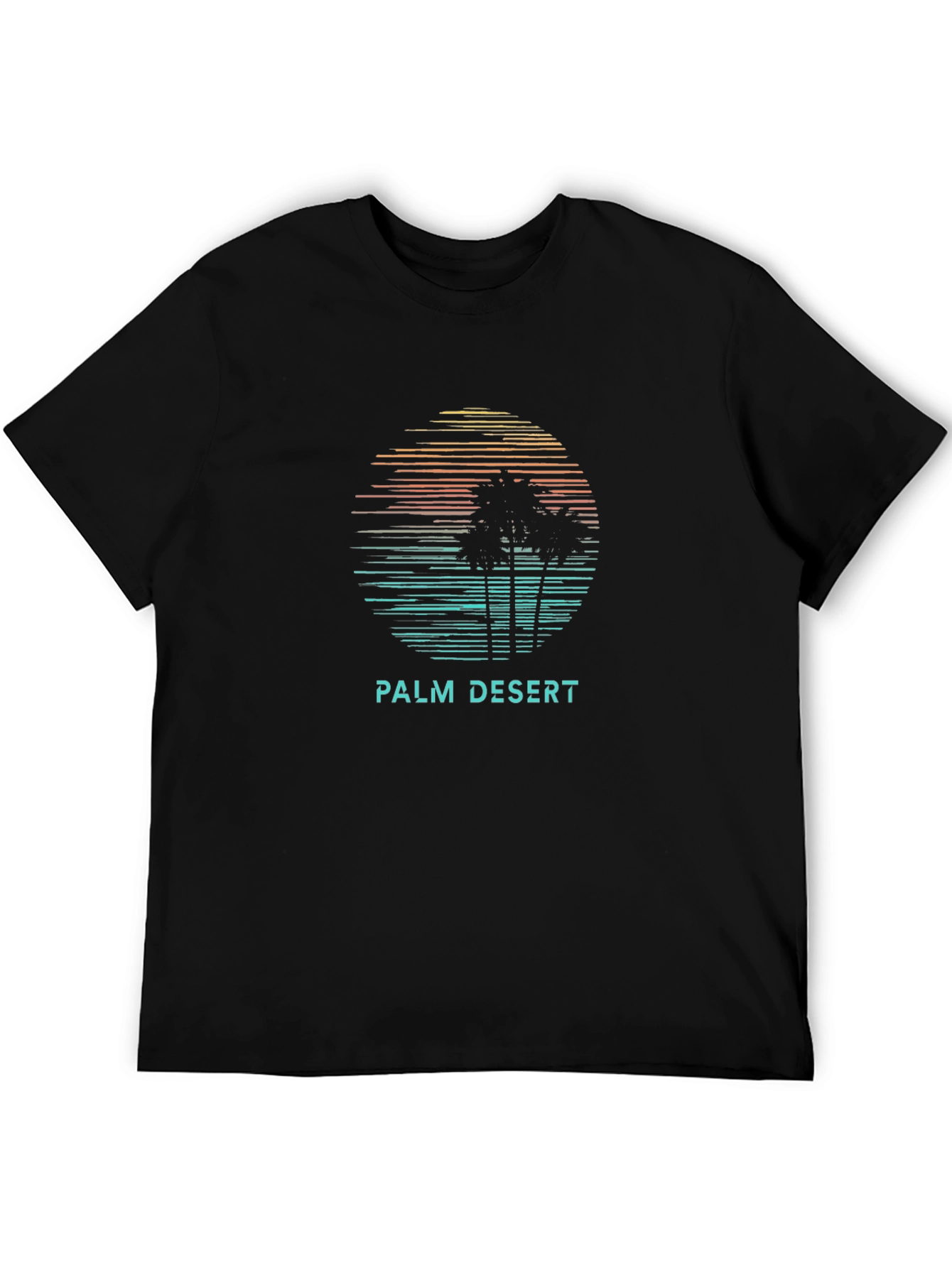 Palm Desert Retro Graphic T-Shirt - Black