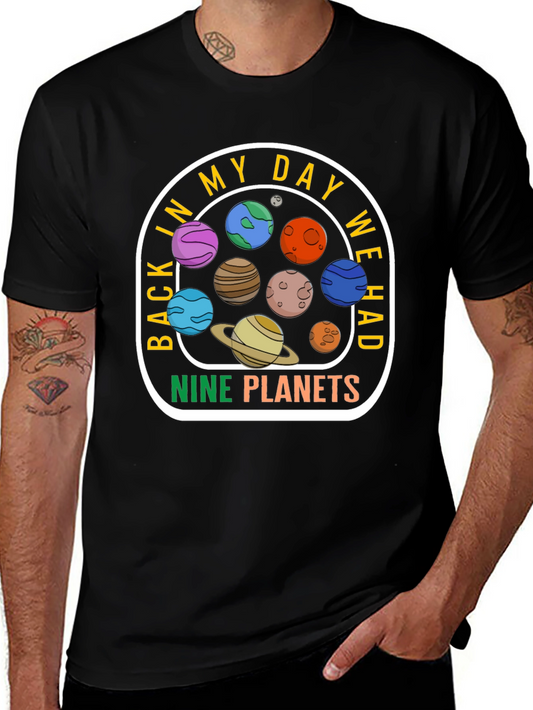 Retro Nine Planets T-Shirt - Space Lover Gift