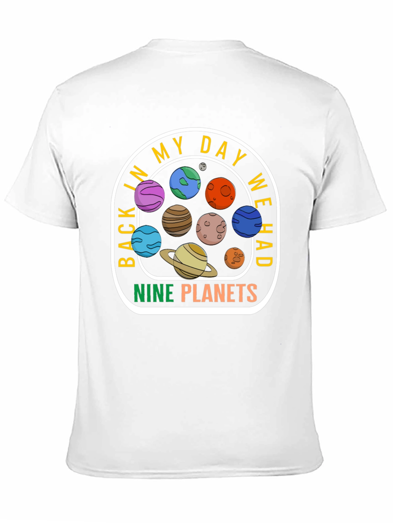 Retro Nine Planets T-Shirt - Space Lover Gift