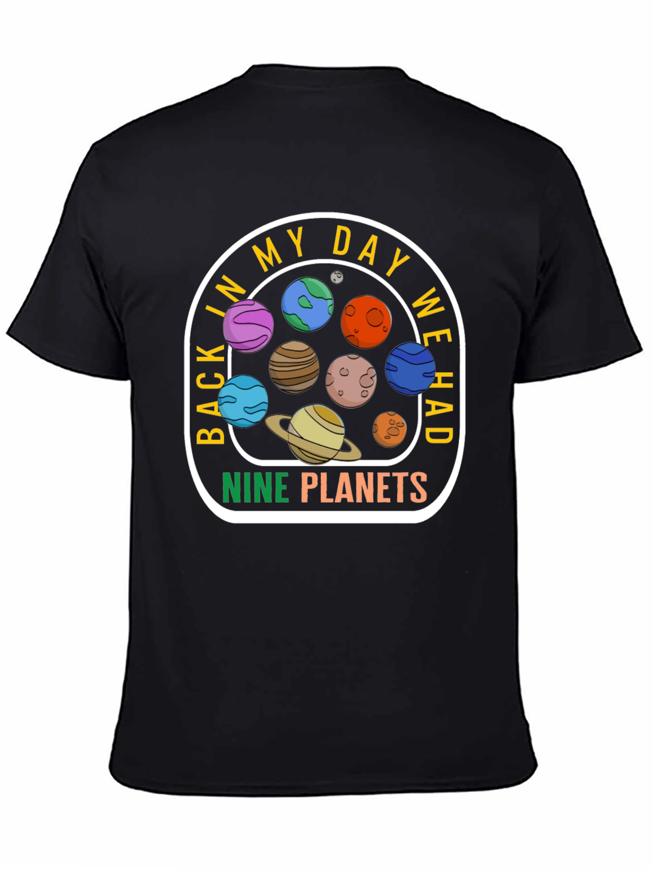 Retro Nine Planets T-Shirt - Space Lover Gift