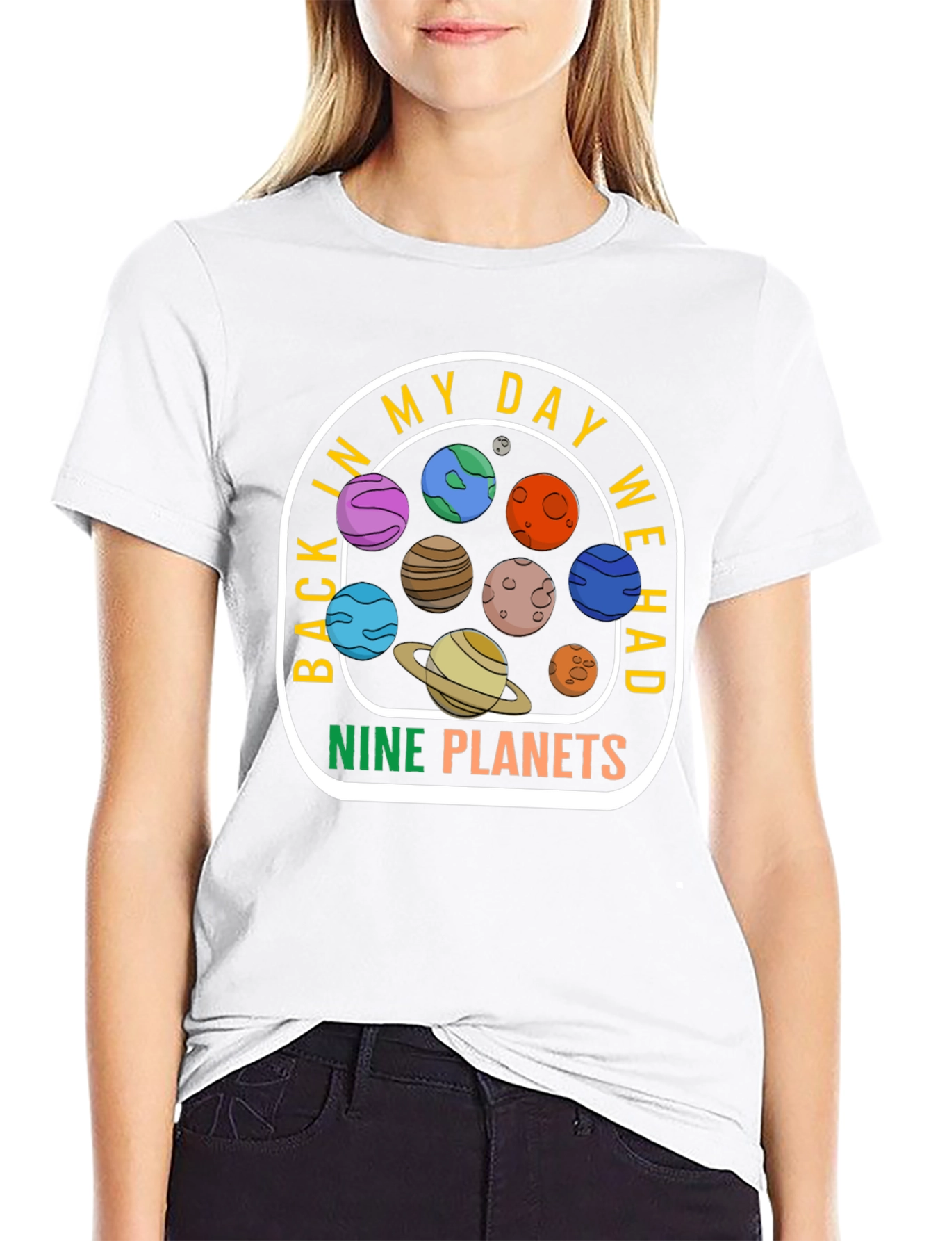 Retro Nine Planets T-Shirt - Space Lover Gift