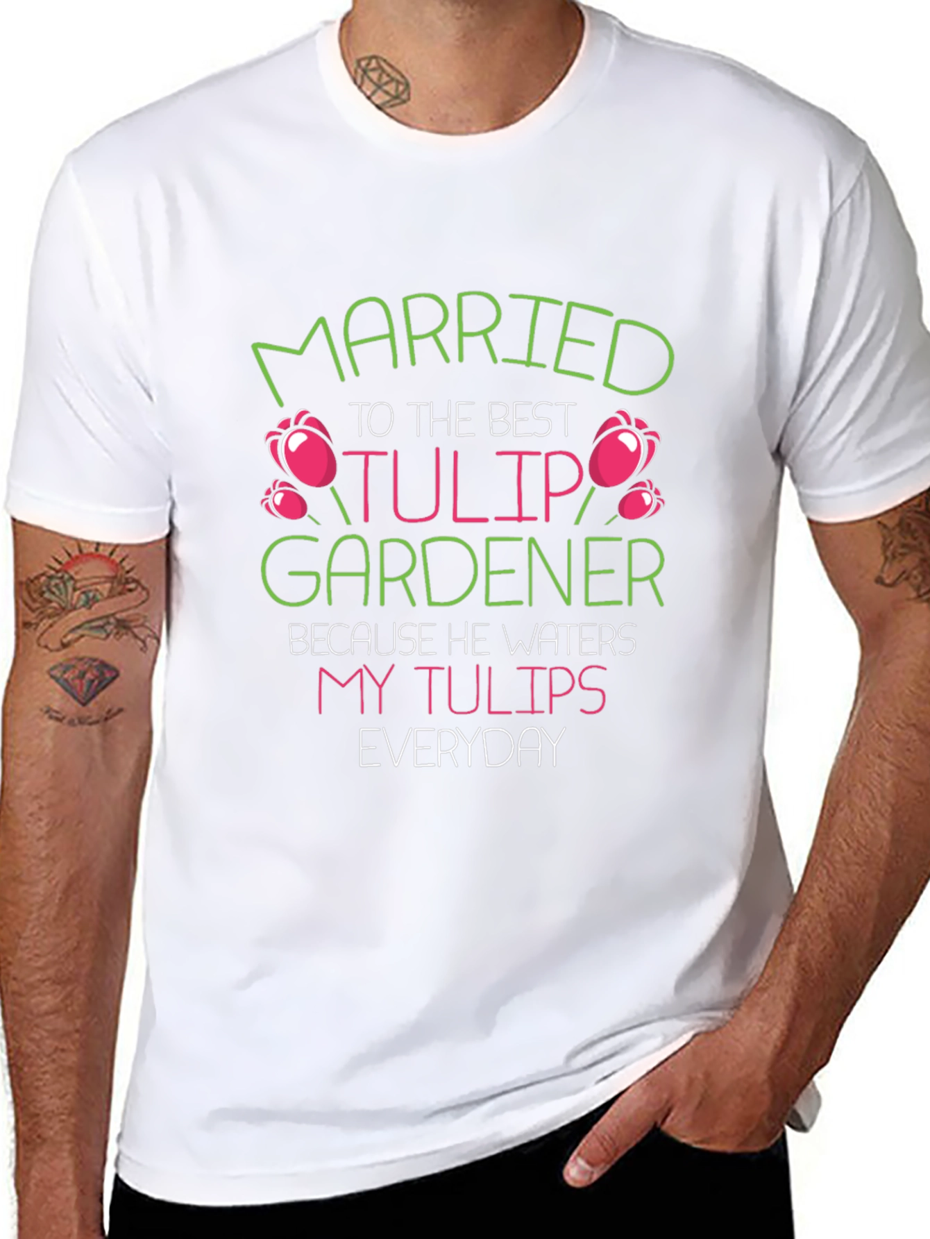 Married to the Best Tulip Gardener T-Shirt