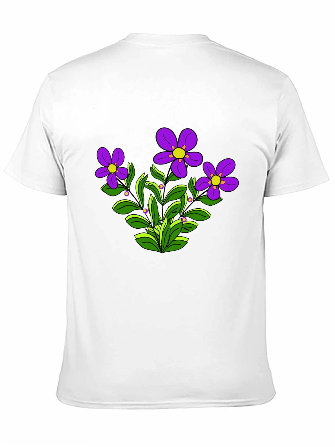 Floral Graphic T-Shirt - Purple Flowers