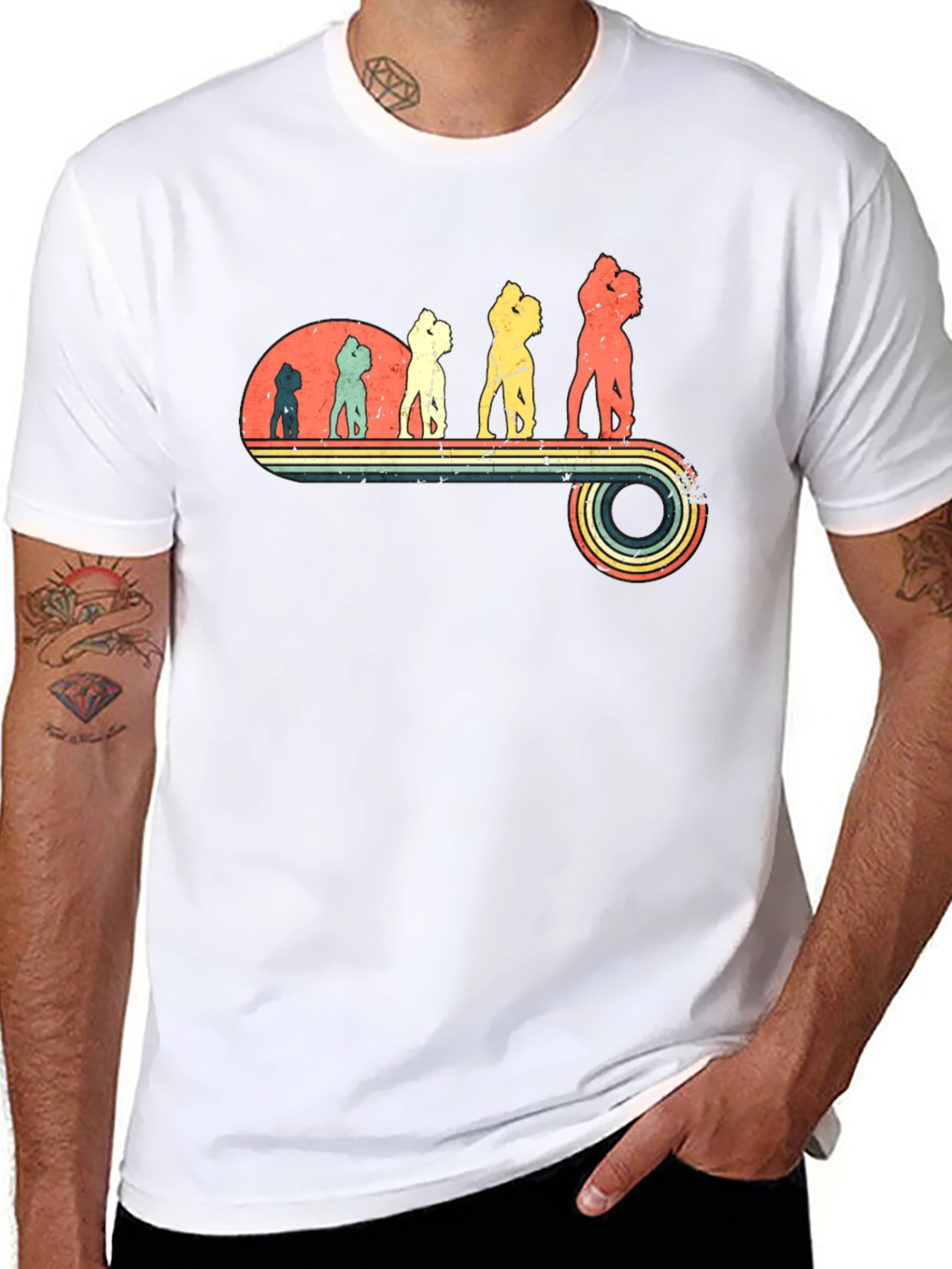 Retro Evolution of Love Black Tee