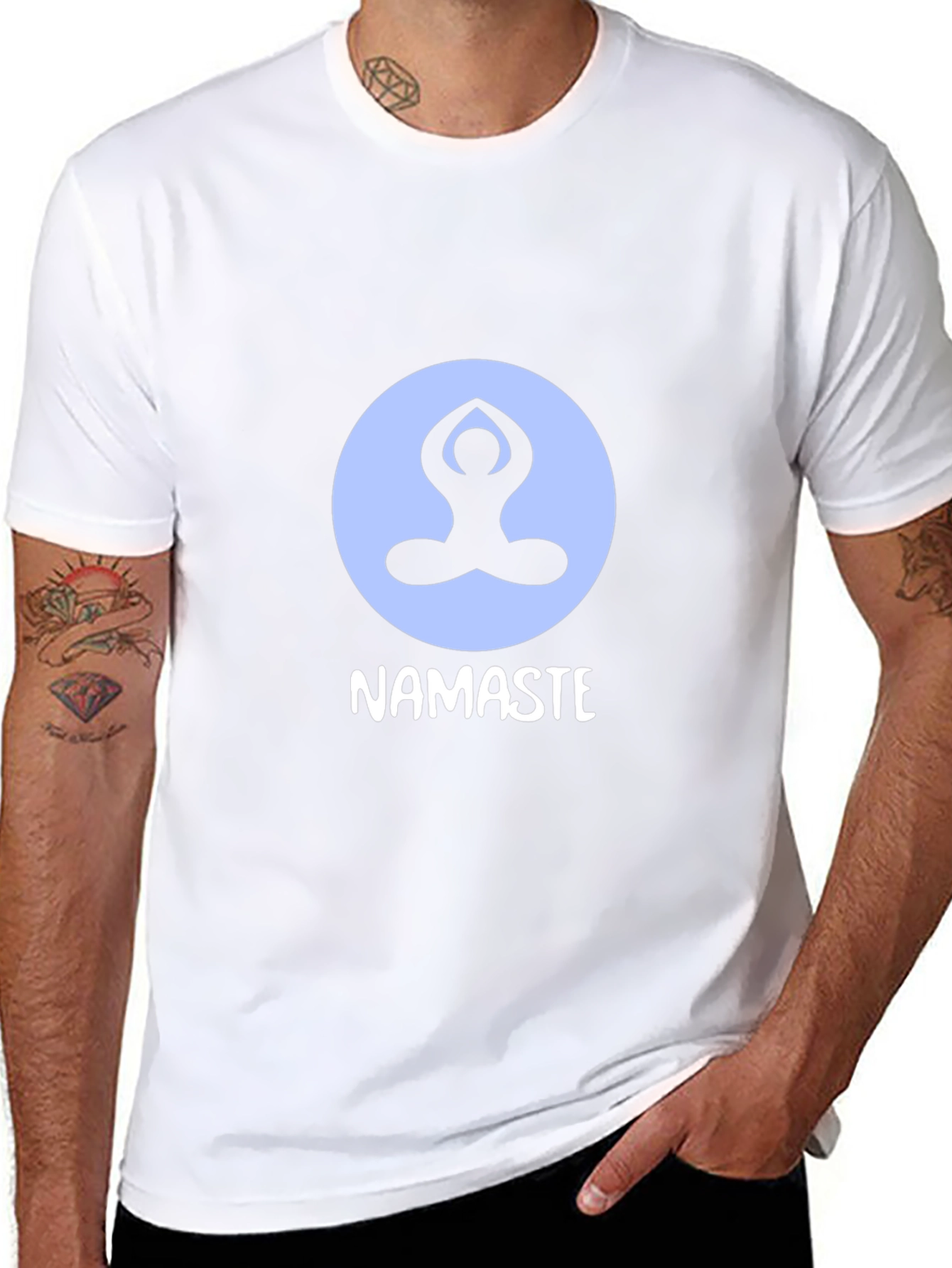 Namaste Yoga Graphic T-Shirt - Black