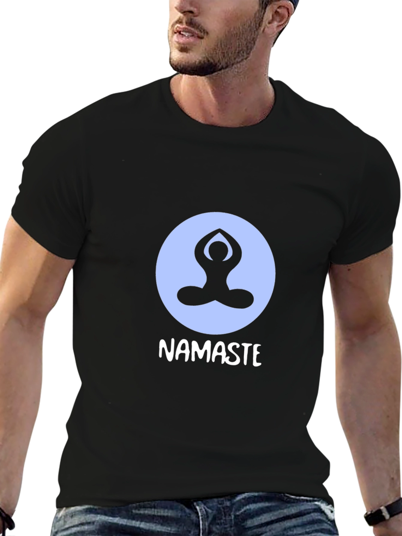 Namaste Yoga Graphic T-Shirt - Black