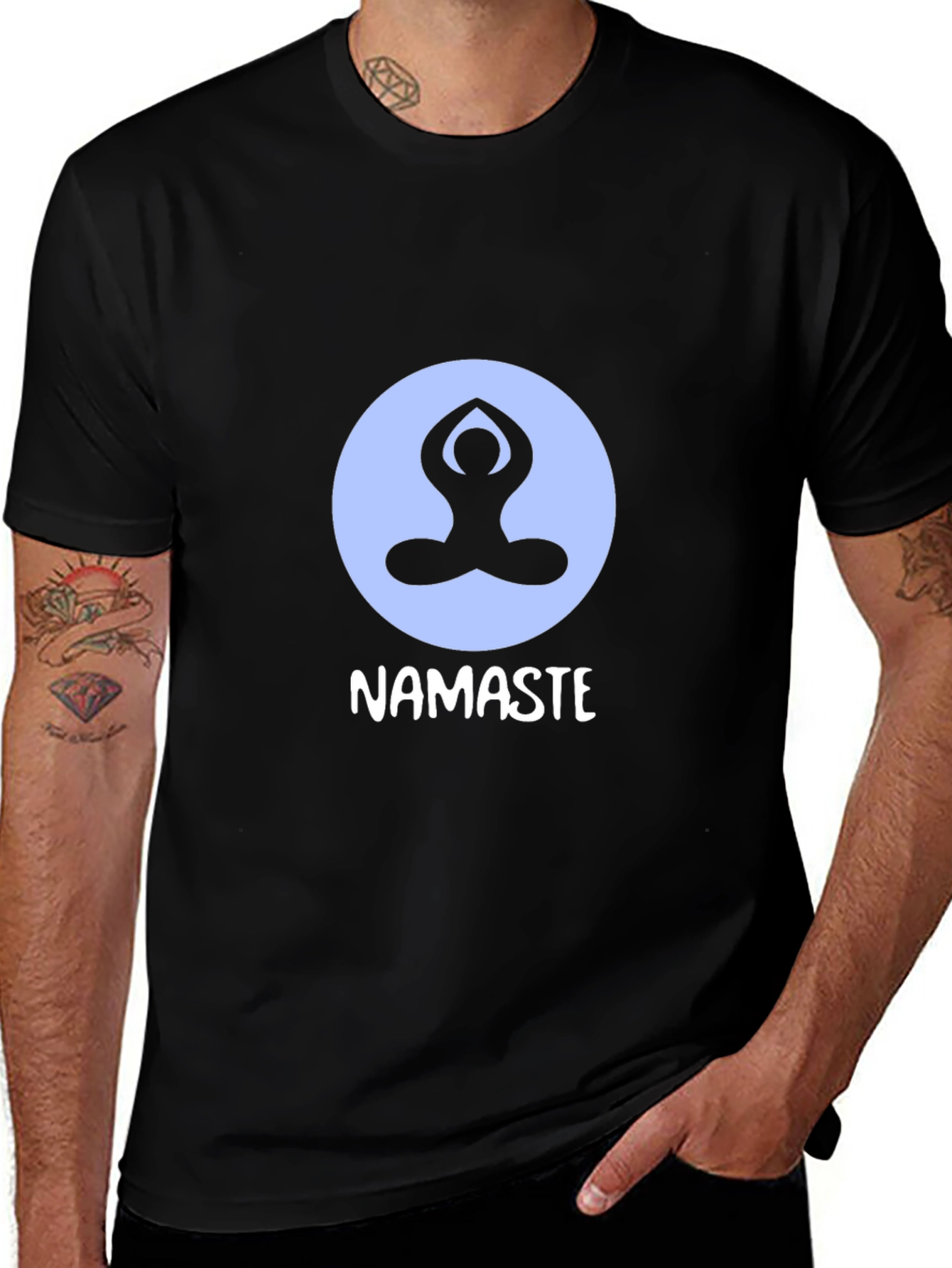 Namaste Yoga Graphic T-Shirt - Black