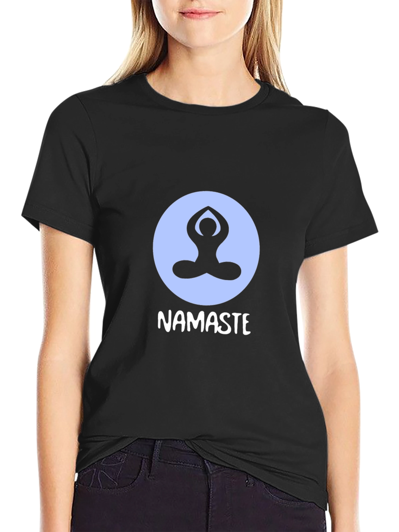 Namaste Yoga Graphic T-Shirt - Black