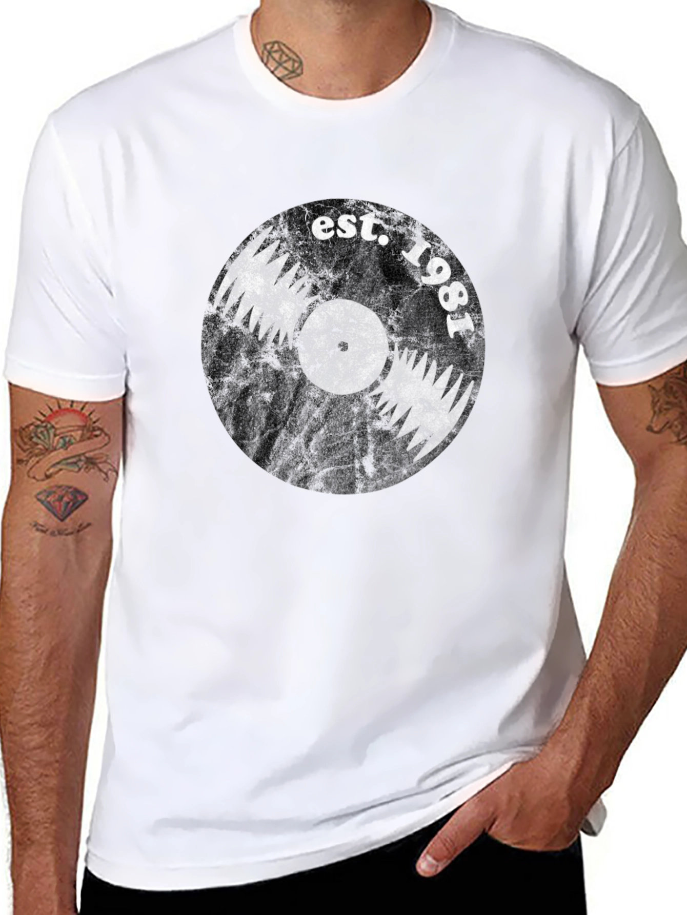 Est. 1981 Vinyl Record Graphic T-Shirt