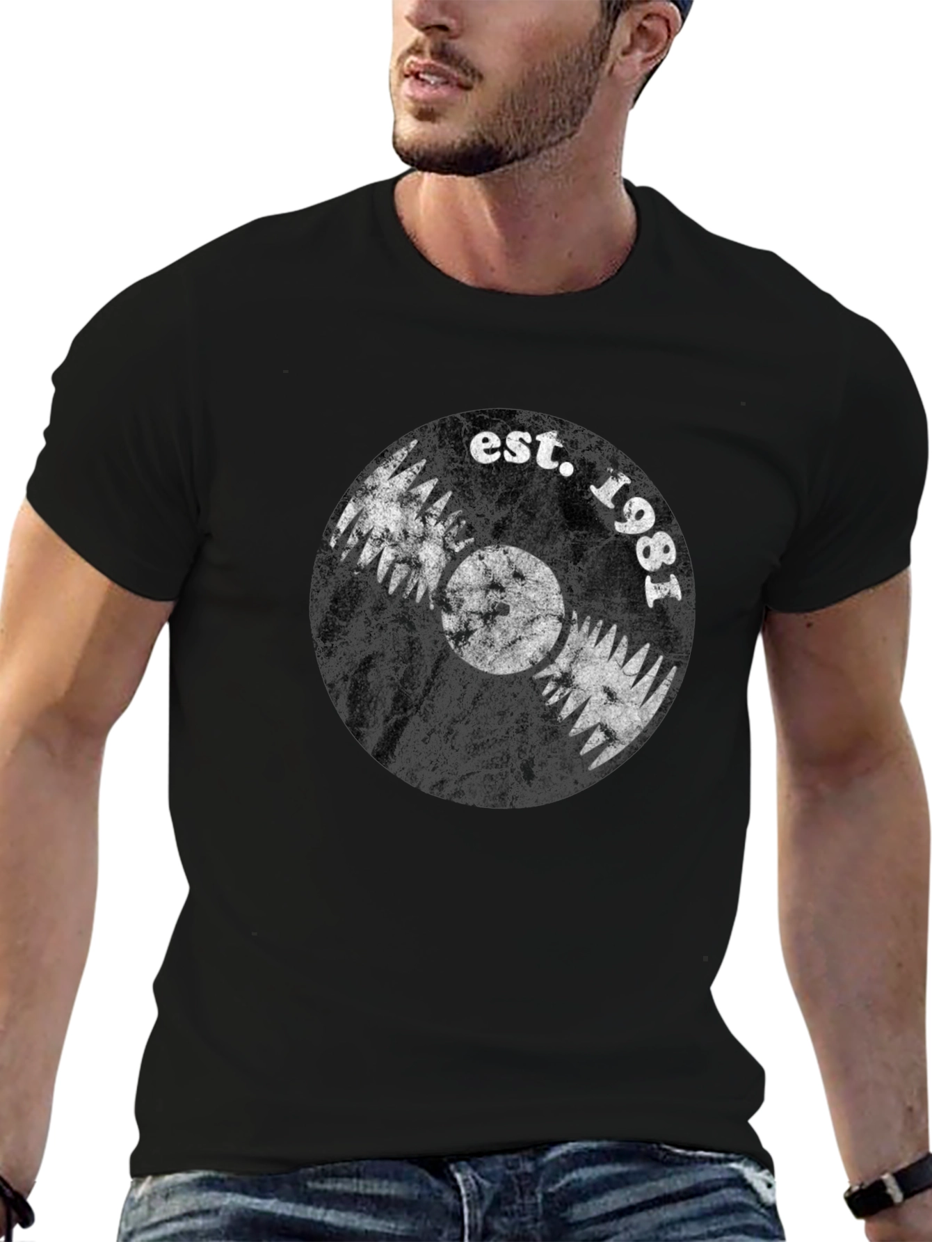 Est. 1981 Vinyl Record Graphic T-Shirt
