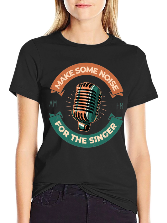 Retro Microphone Graphic Tee - Make Some Noise!