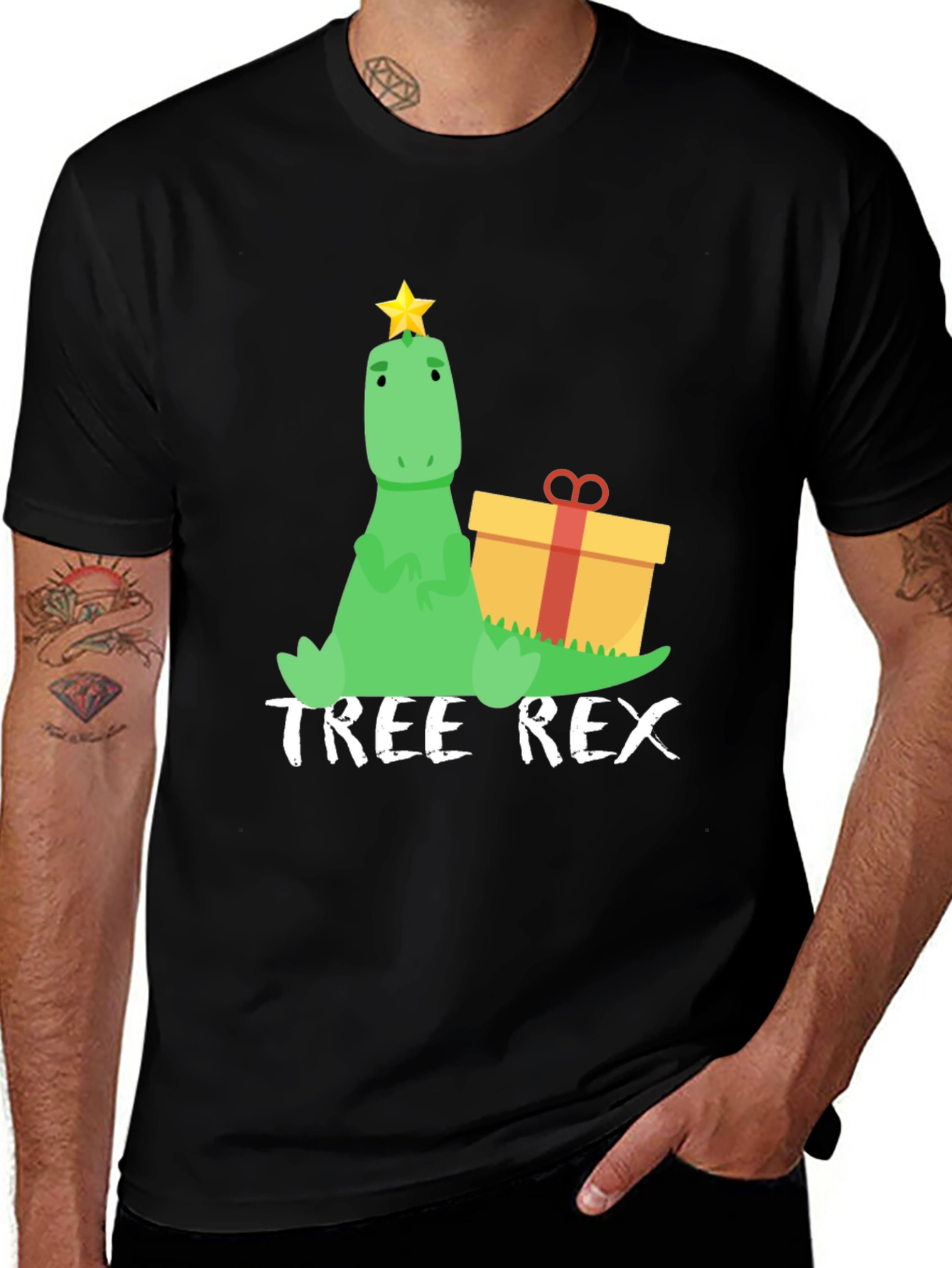 Tree Rex T-Shirt: Dino Christmas Tee