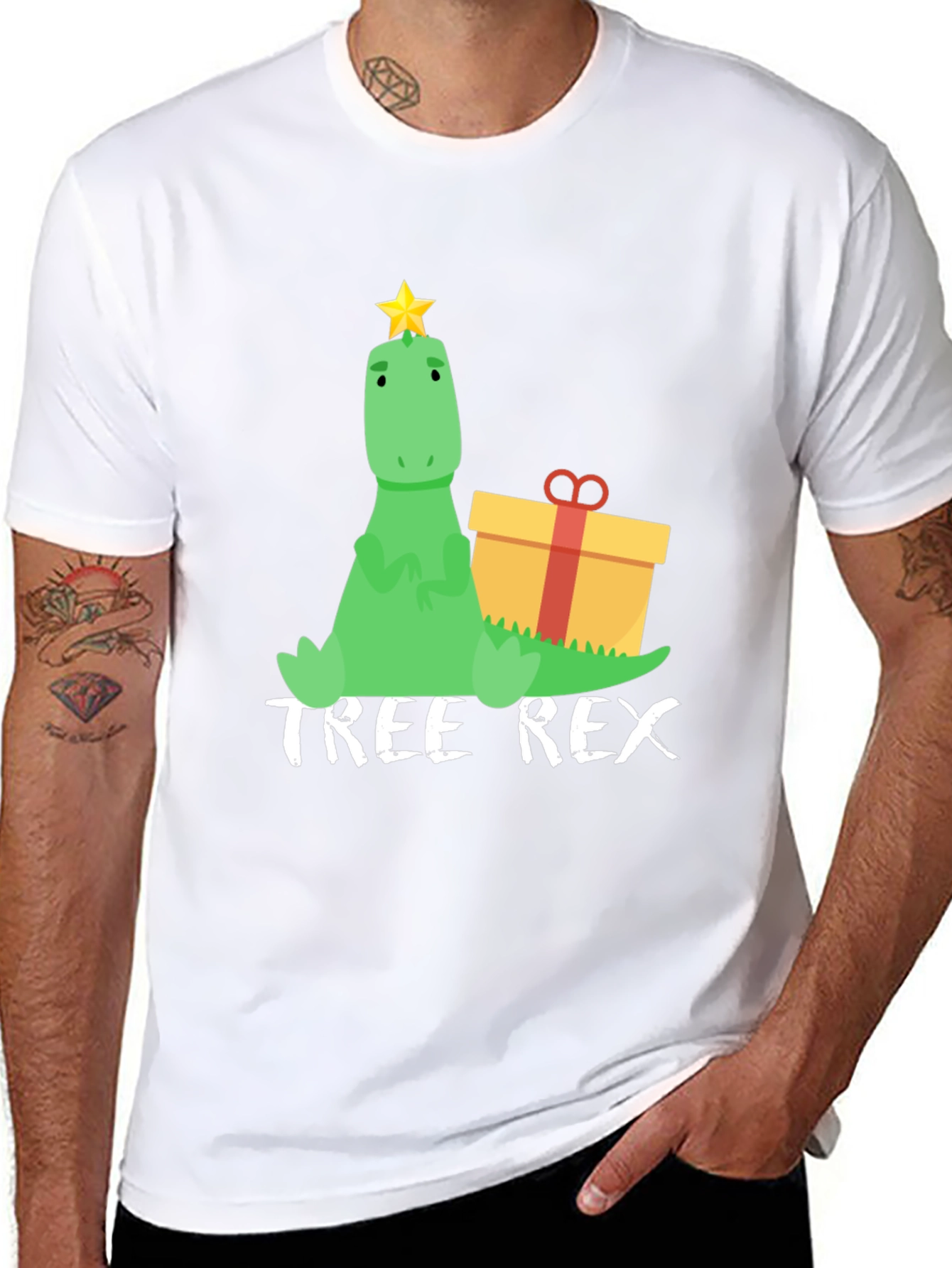Tree Rex T-Shirt: Dino Christmas Tee