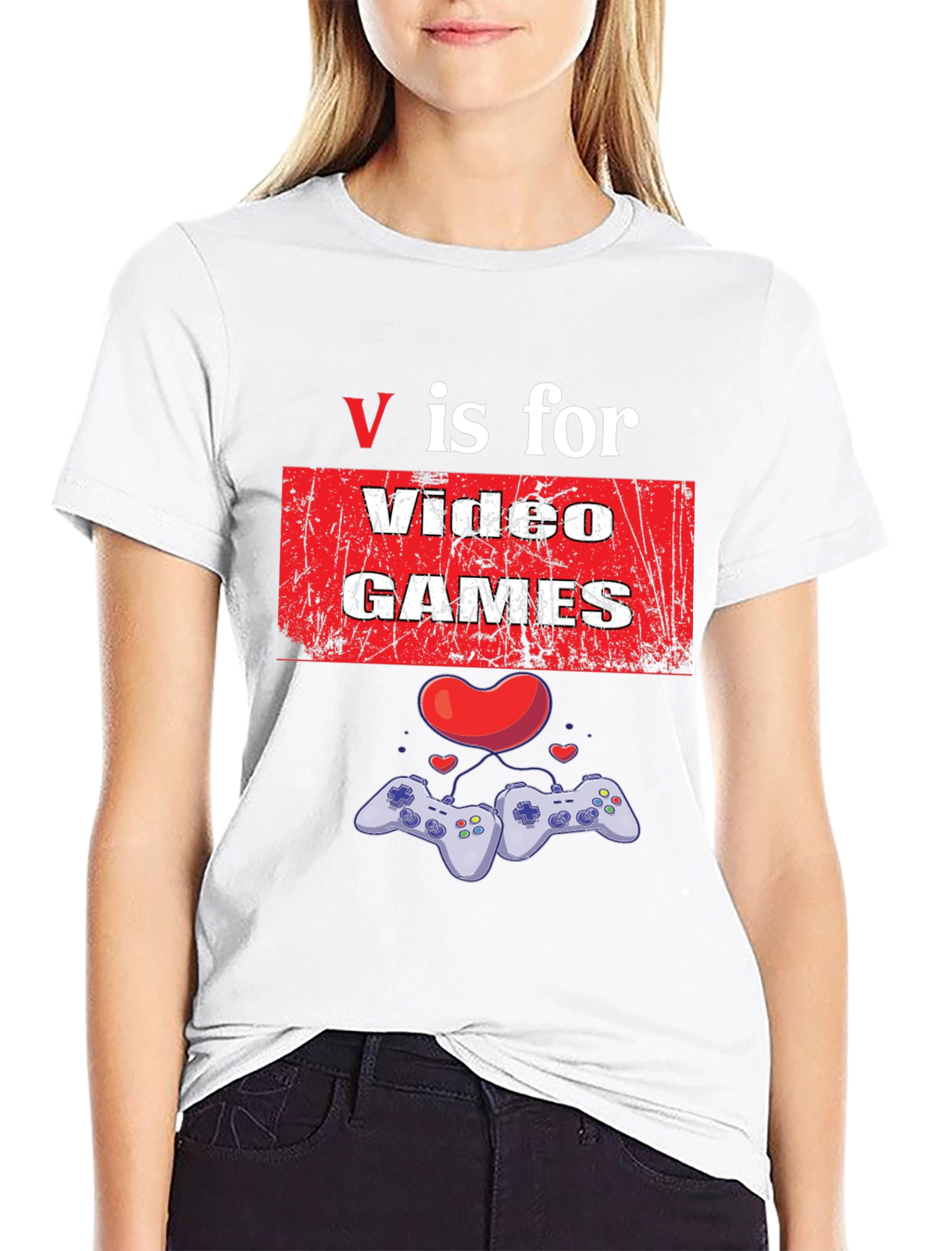 V is for Video Games Graphic T-Shirt