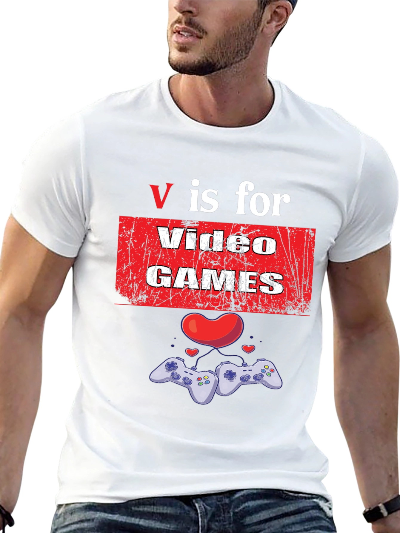 V is for Video Games Graphic T-Shirt