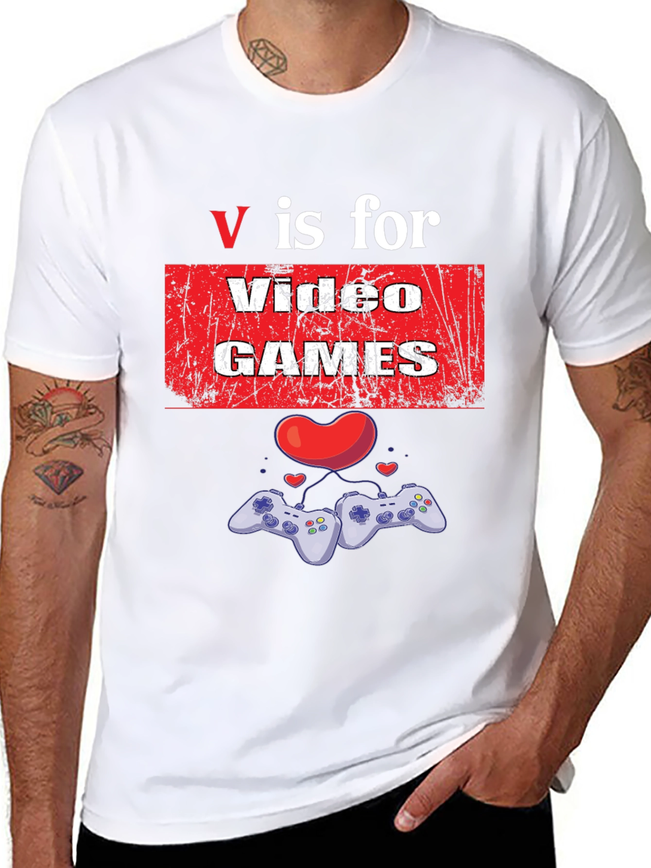 V is for Video Games Graphic T-Shirt